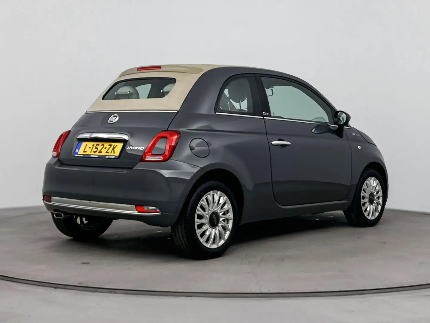 Fiat 500C 1.0 Hybrid Dolcevita | Cabrio | Airco | electrisch Gris - 2