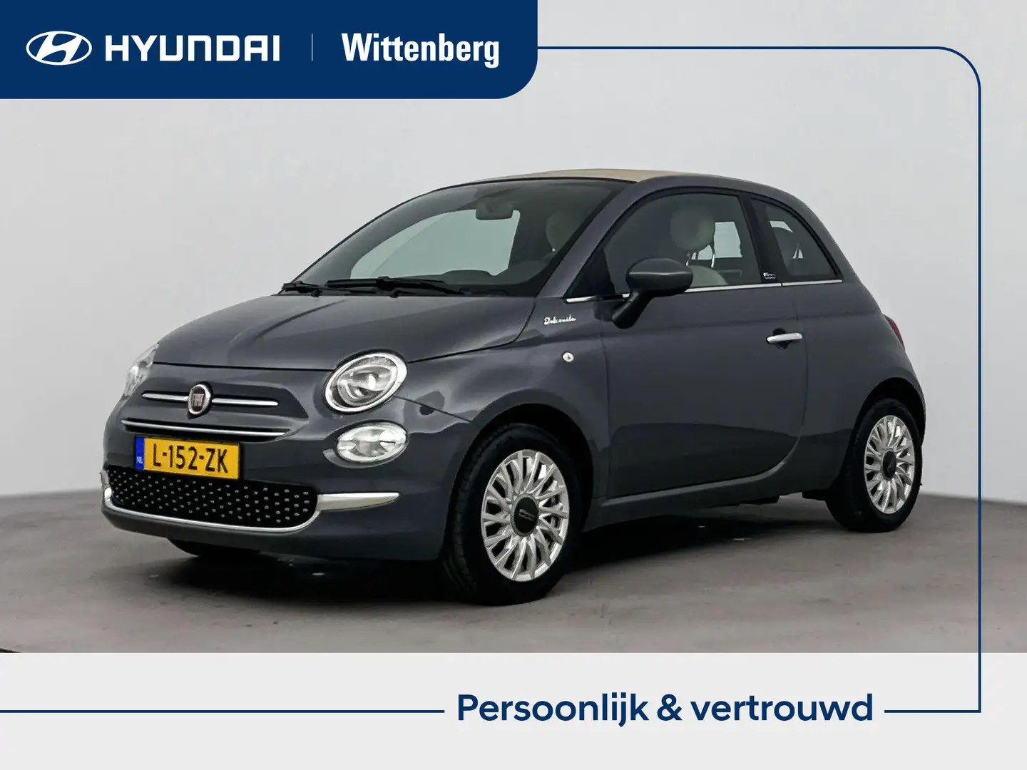 Fiat 500C 1.0 Hybrid Dolcevita | Cabrio | Airco | electrisch Gris - 1