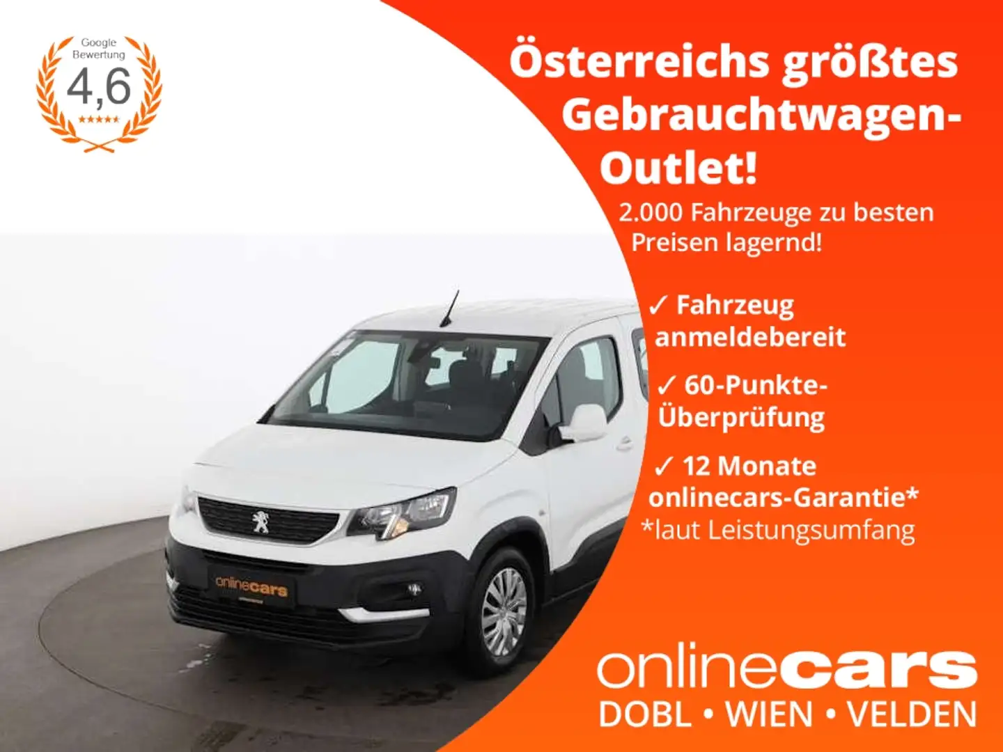 Peugeot Rifter 1,5 BlueHDi Active NAVI SITZHZG PARKHILFE Weiß - 1