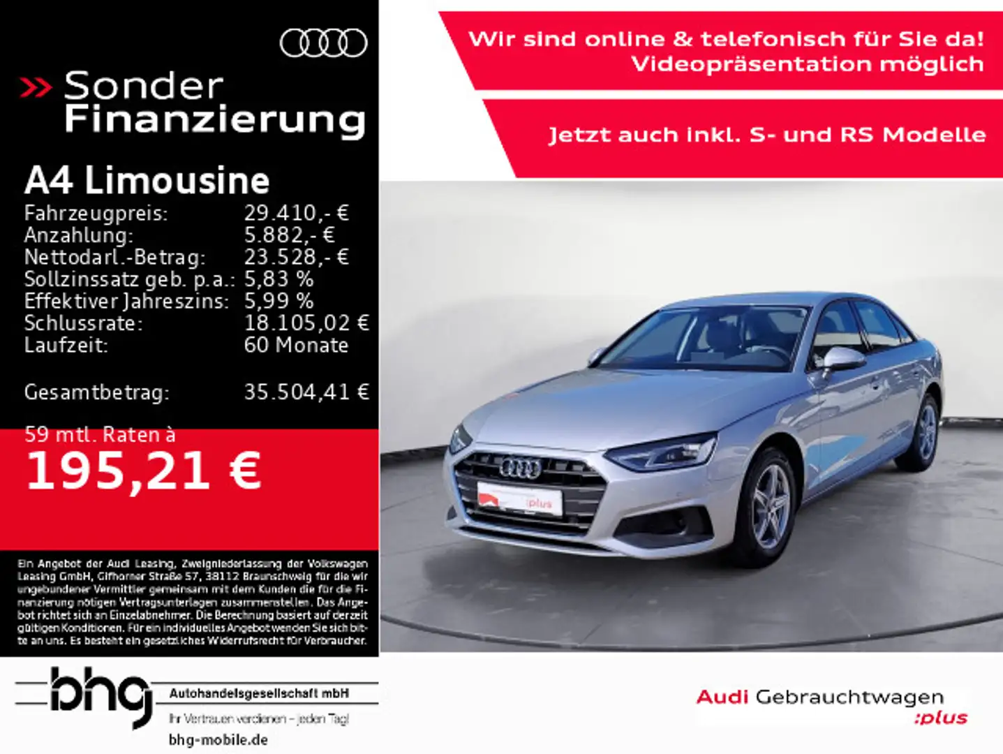 Audi A4 35 TDI 120(163) kW(PS) Argent - 1