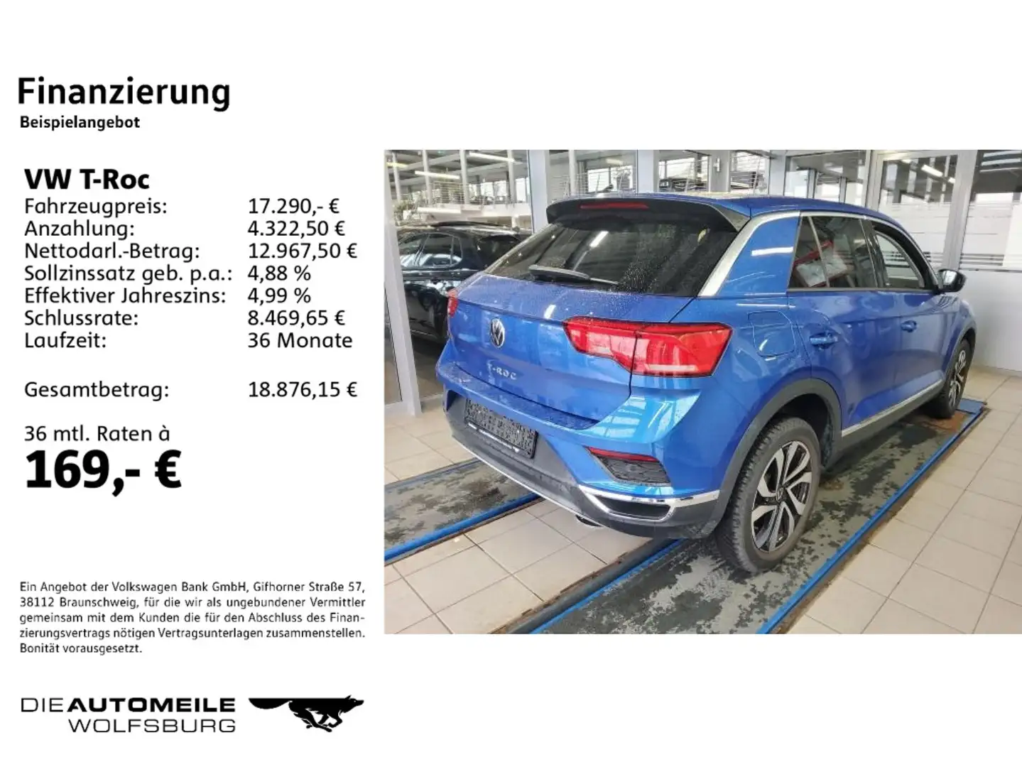 Volkswagen T-Roc 1.0 TSI Active Einparkhi/App-Connect Blau - 2
