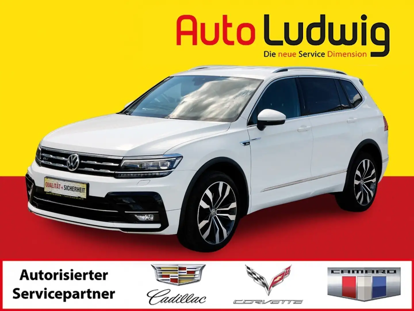 Volkswagen Tiguan Allspace 2,0 TSI R-Line 4Motion DSG*VIRTUAL*NAVI*LED* Weiß - 1