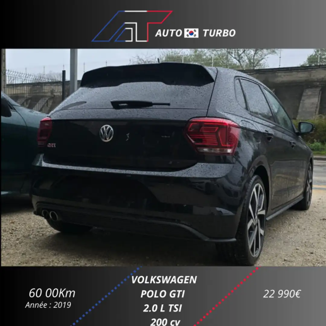 Volkswagen Polo 2.0 TSI 200CH GTI DSG6 Noir - 2