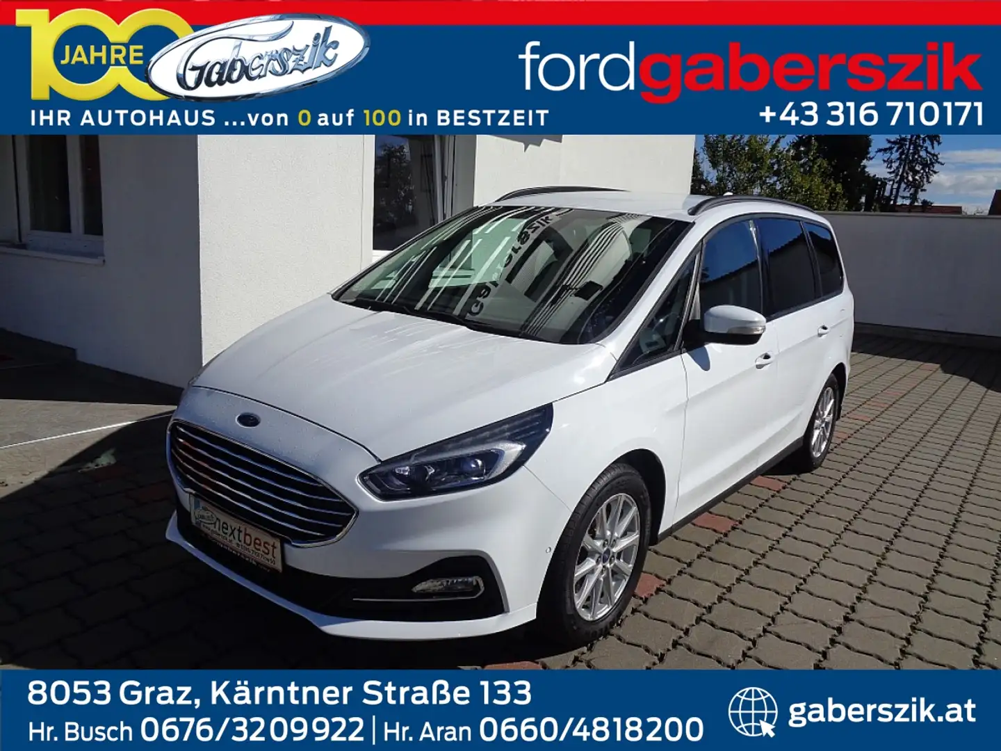 Ford Galaxy 2,5 Duratec Hybrid Edition Aut. Weiß - 1