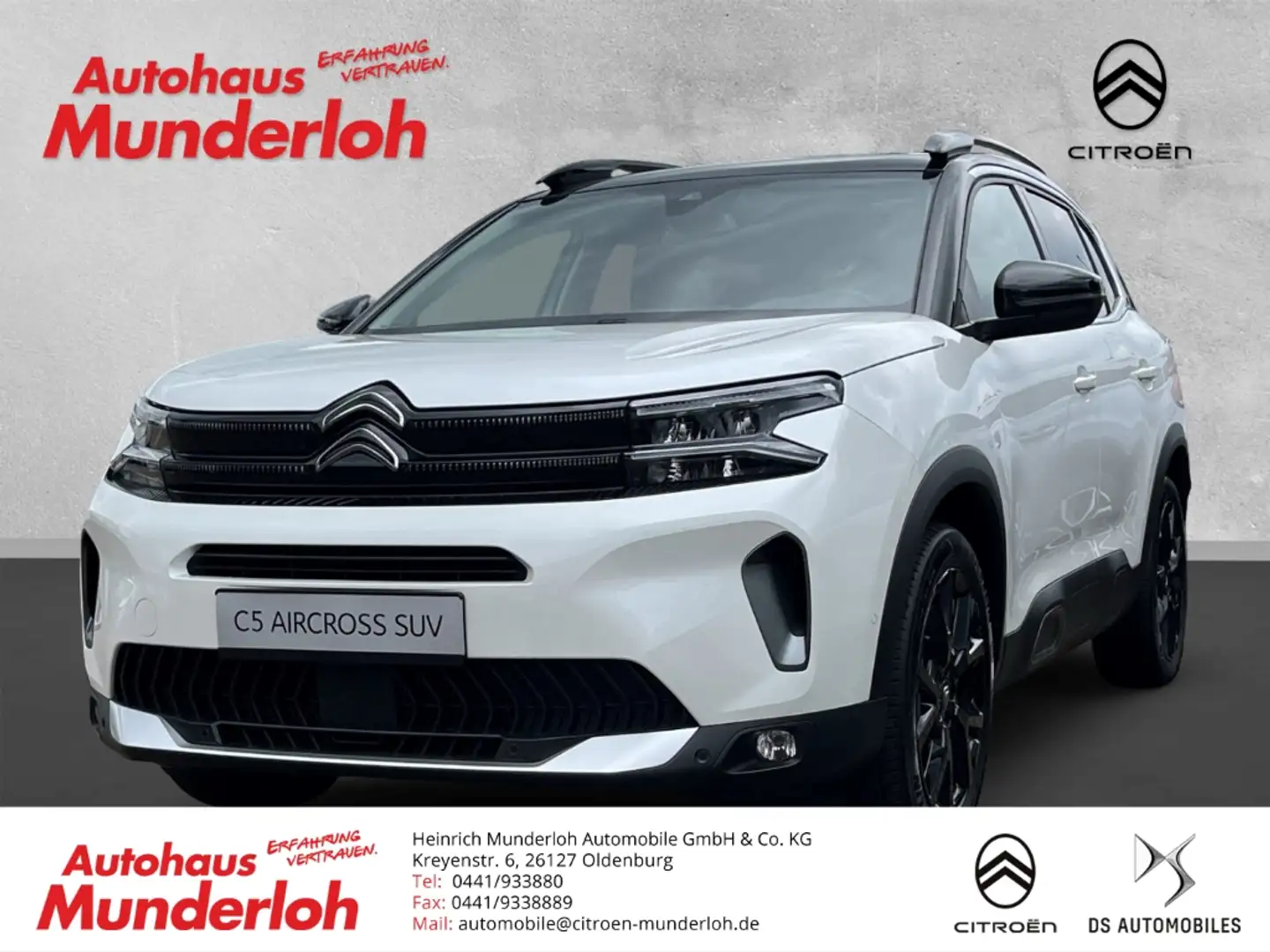Citroen C5 Aircross Mild-Hybrid 136 Panorama El.Heckklappe Digitales C Biały - 1