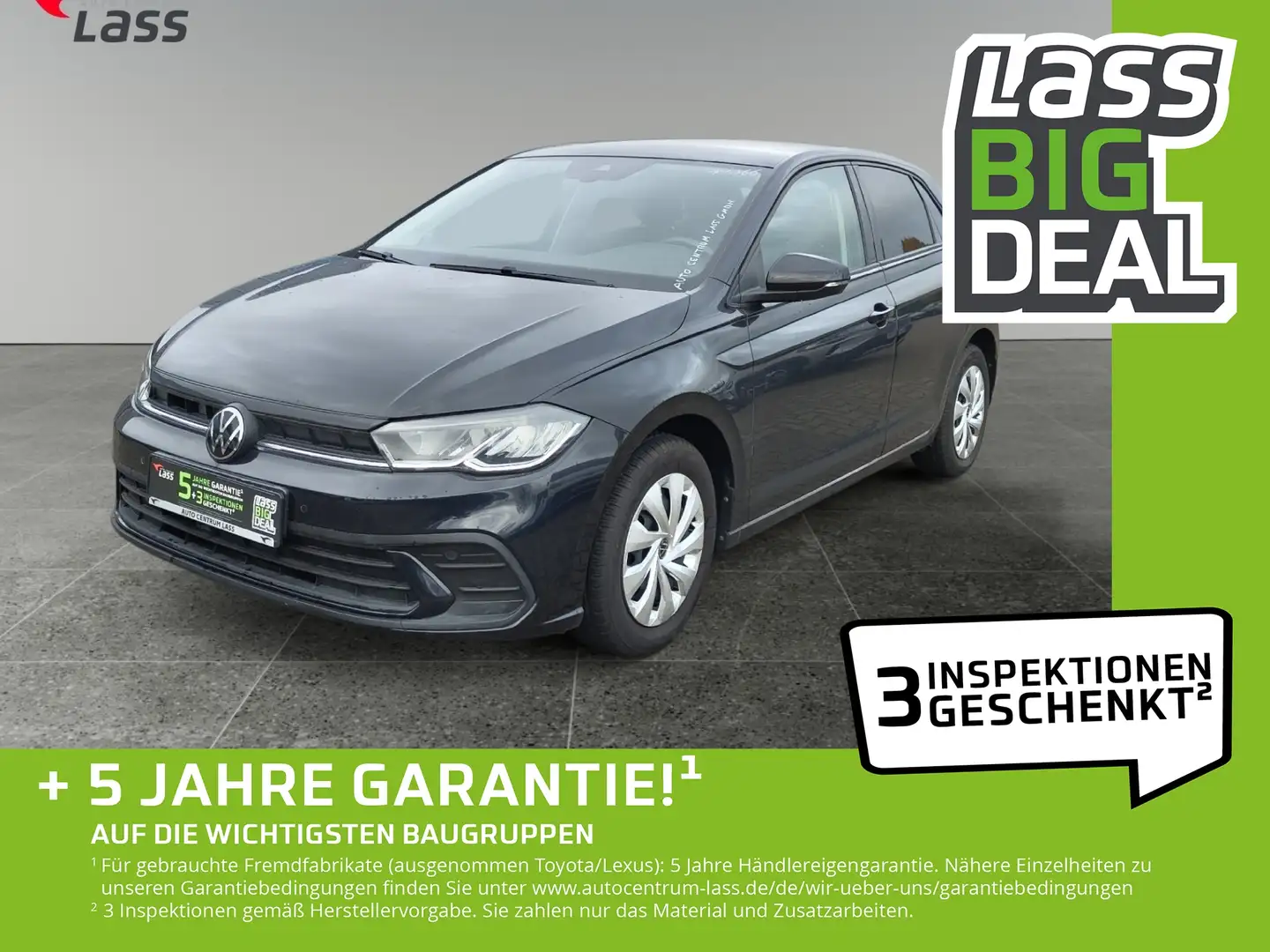 Volkswagen Polo VI 1.0 TSI Life 2xKlima AUT DynLicht Kam. Schwarz - 1