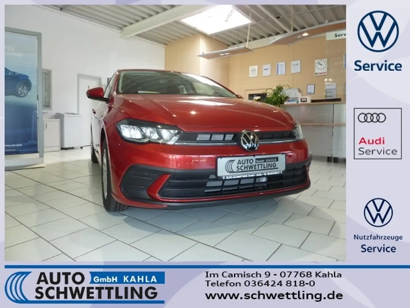 Volkswagen Polo 1.0 TSI Life (EURO 6d) KLIMA LED Rouge - 1