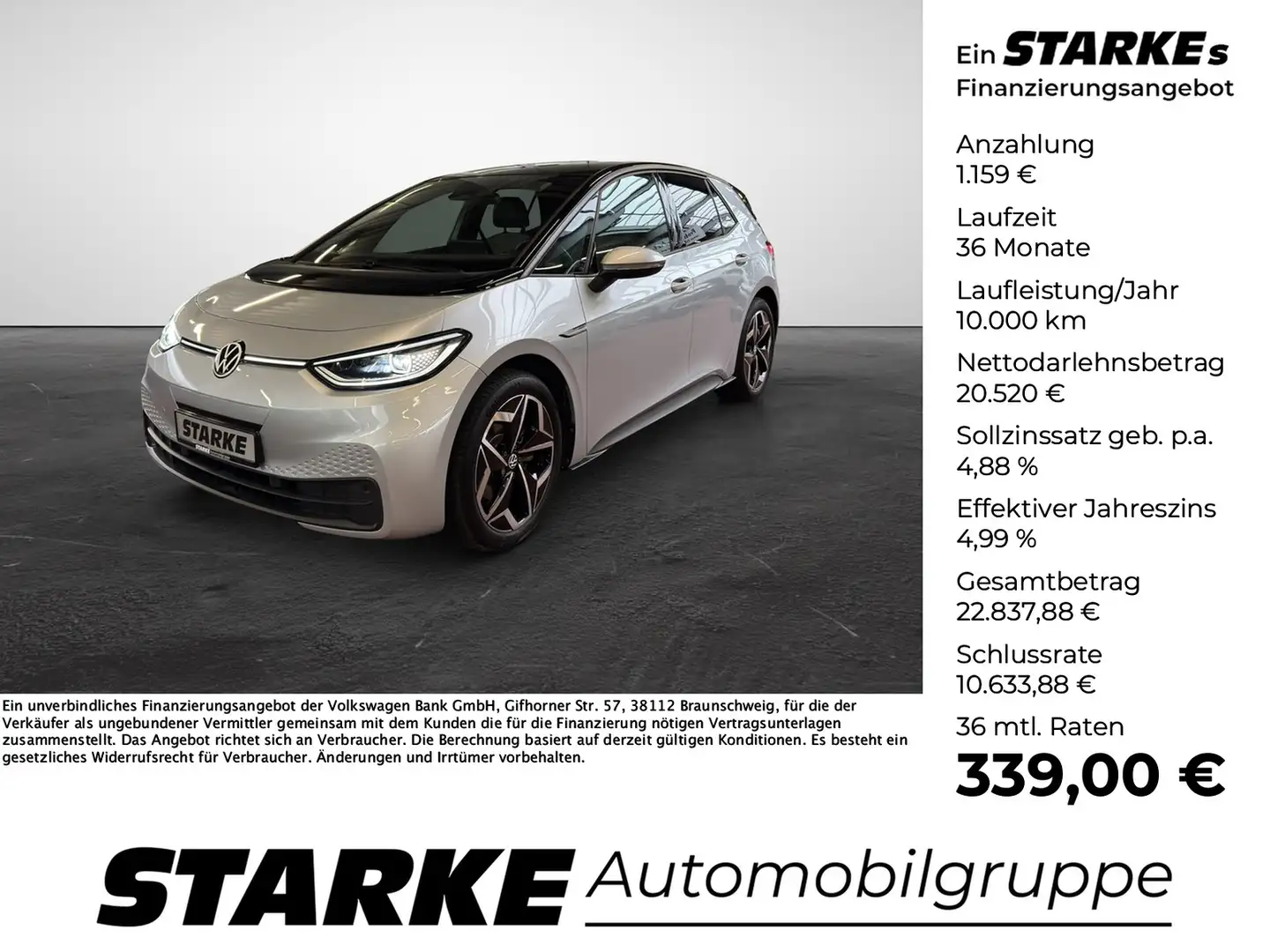 Volkswagen ID.3 Pro Family Silber - 1