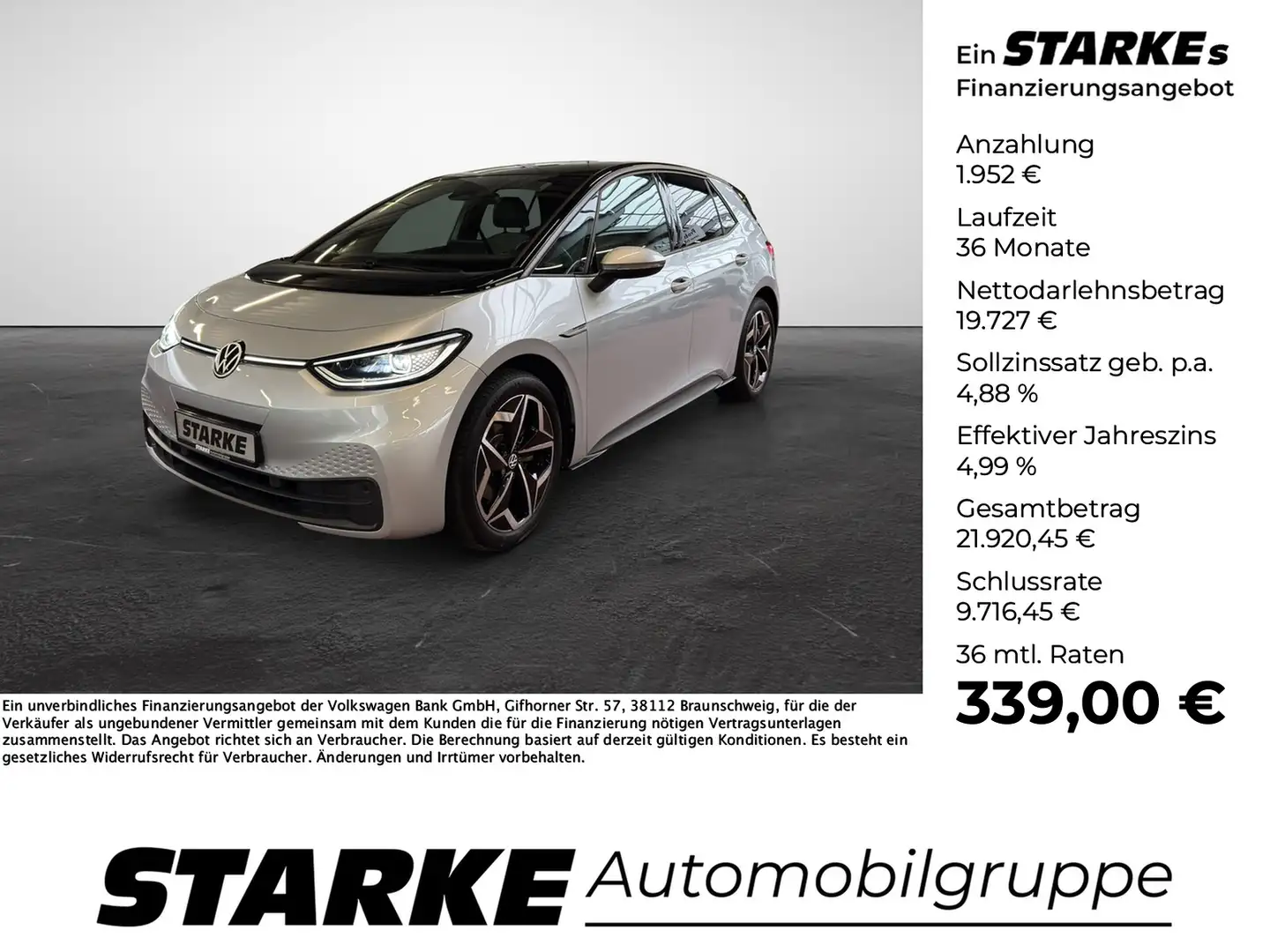 Volkswagen ID.3 Pro Family Silber - 1