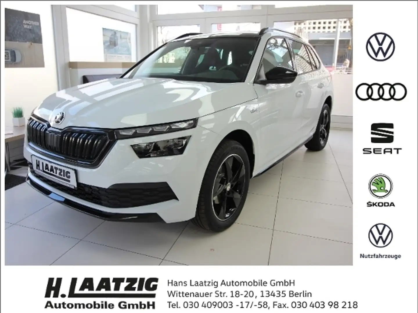 Skoda Kamiq 1.5 TSI DSG Monte Carlo Weiß - 1