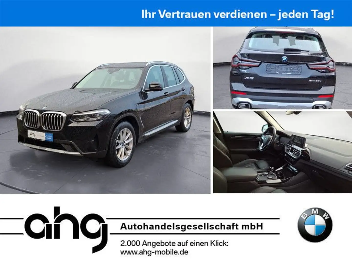 BMW X3 xDrive30e AT Aut. Klimaaut. AHK Sportsitze Schwarz - 1