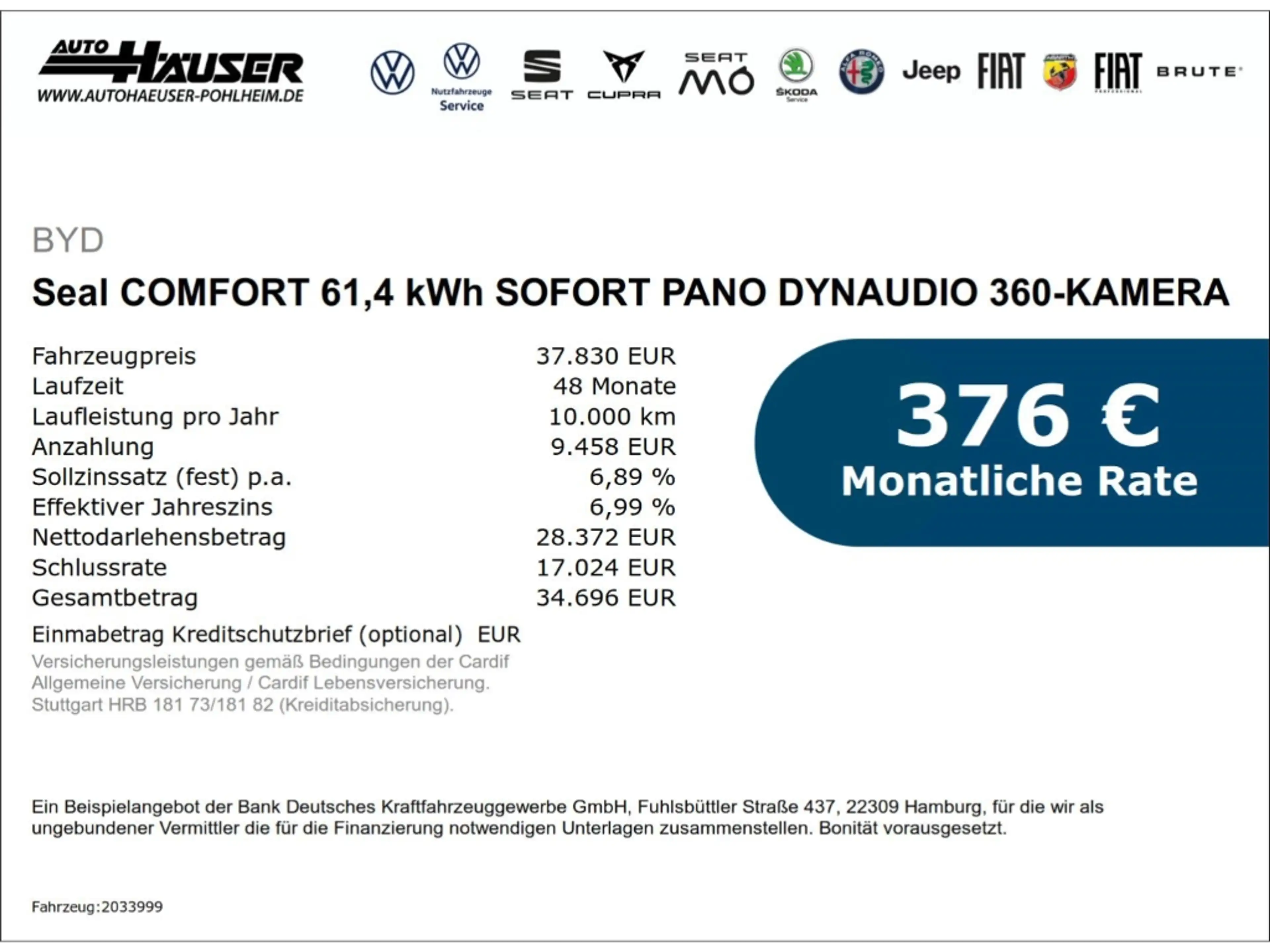BYD Seal Comfort 61,4 kWh JULI PANO DYNAUDIO 360-KAMERA NAV — photo 2