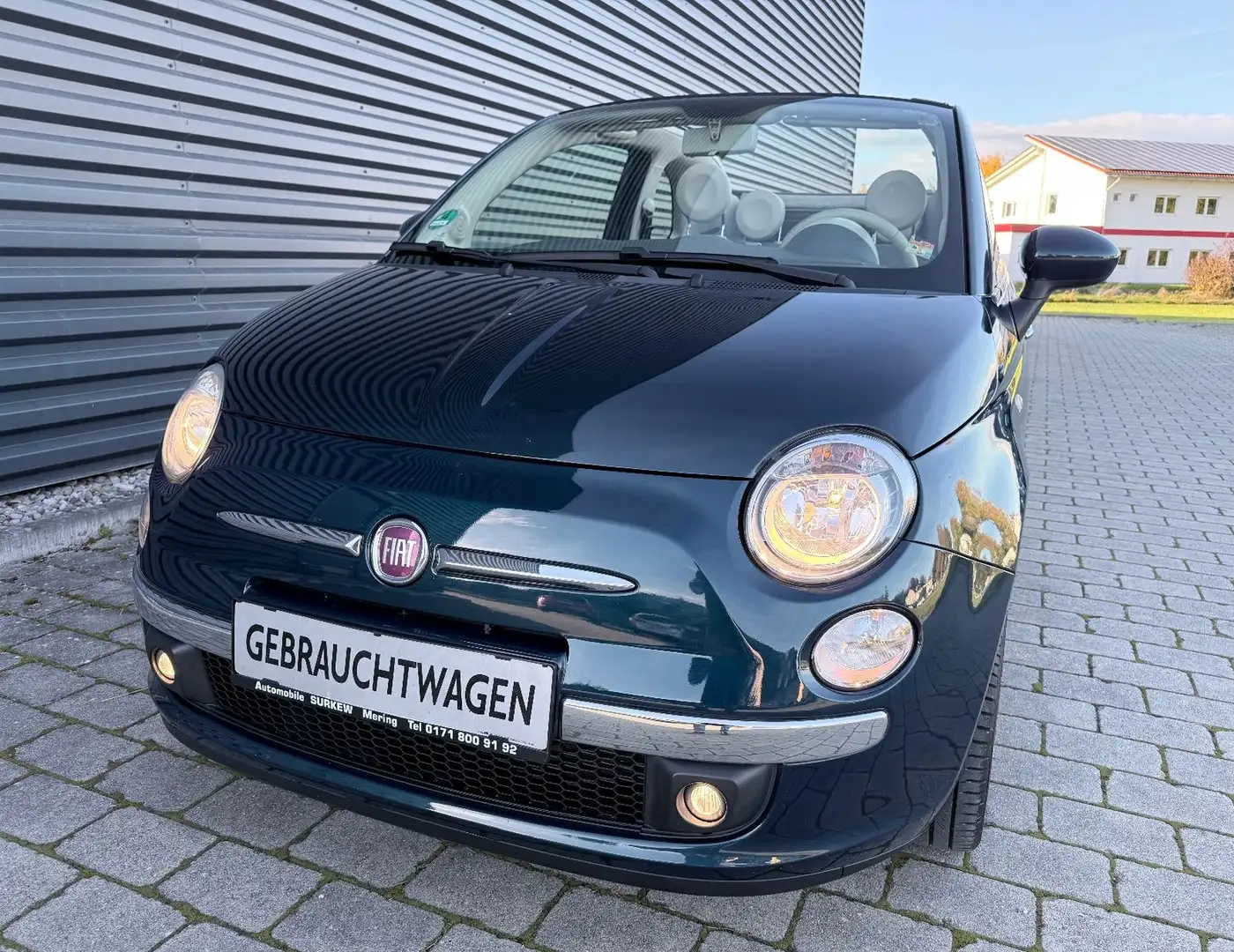 Fiat 500 Cabrio*Klima*Euro5*1 Hand* TÜV:neu Blau - 1