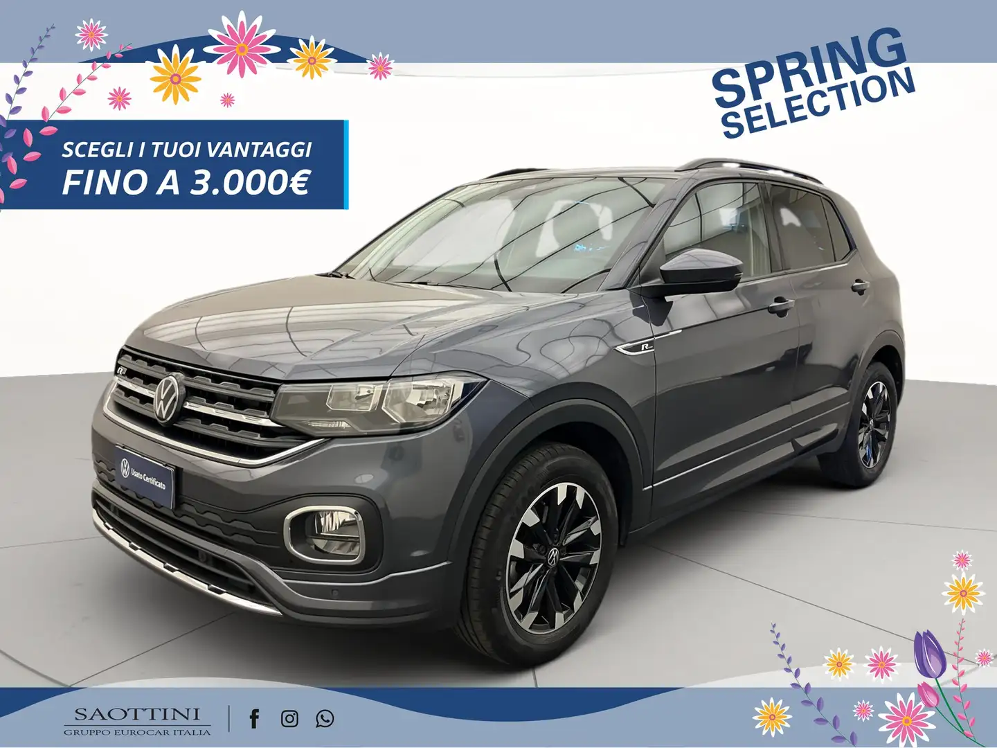 Volkswagen T-Cross 1.0 TSI Sport 95 CV Grijs - 1
