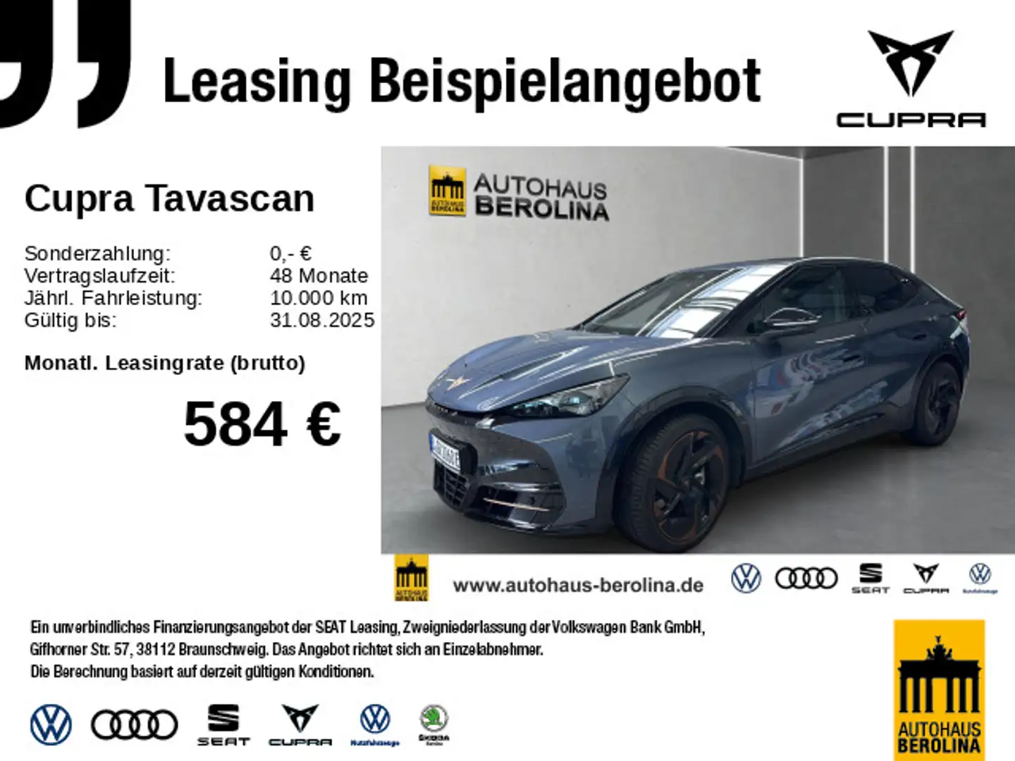 CUPRA Tavascan Endurance 210 kW (286 PS) 77 kWh Blau - 1