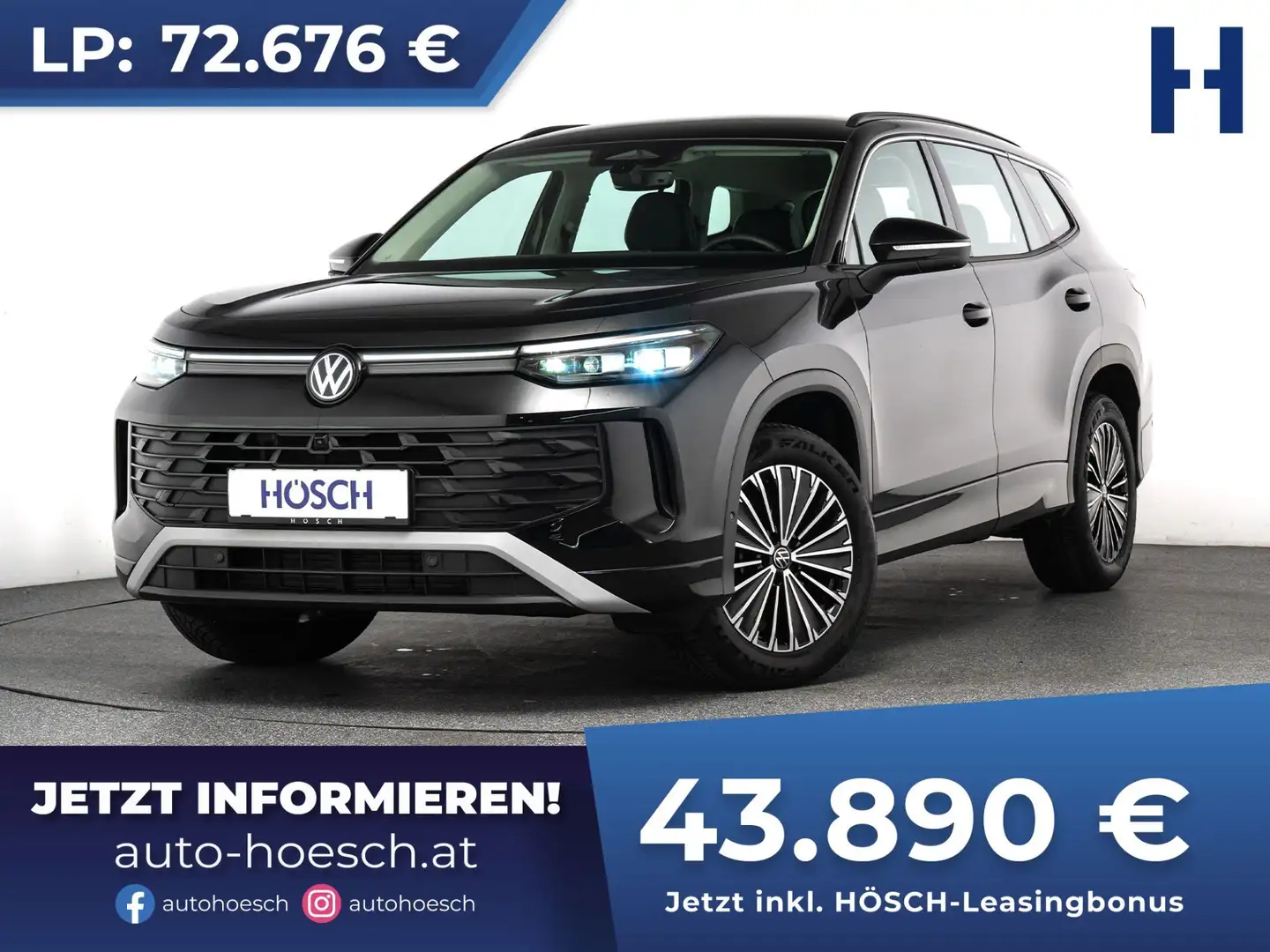 Volkswagen Tayron TDI Life 4Motion AHK 7-SITZE ASSISTENZ HD-MATRIX Schwarz - 1