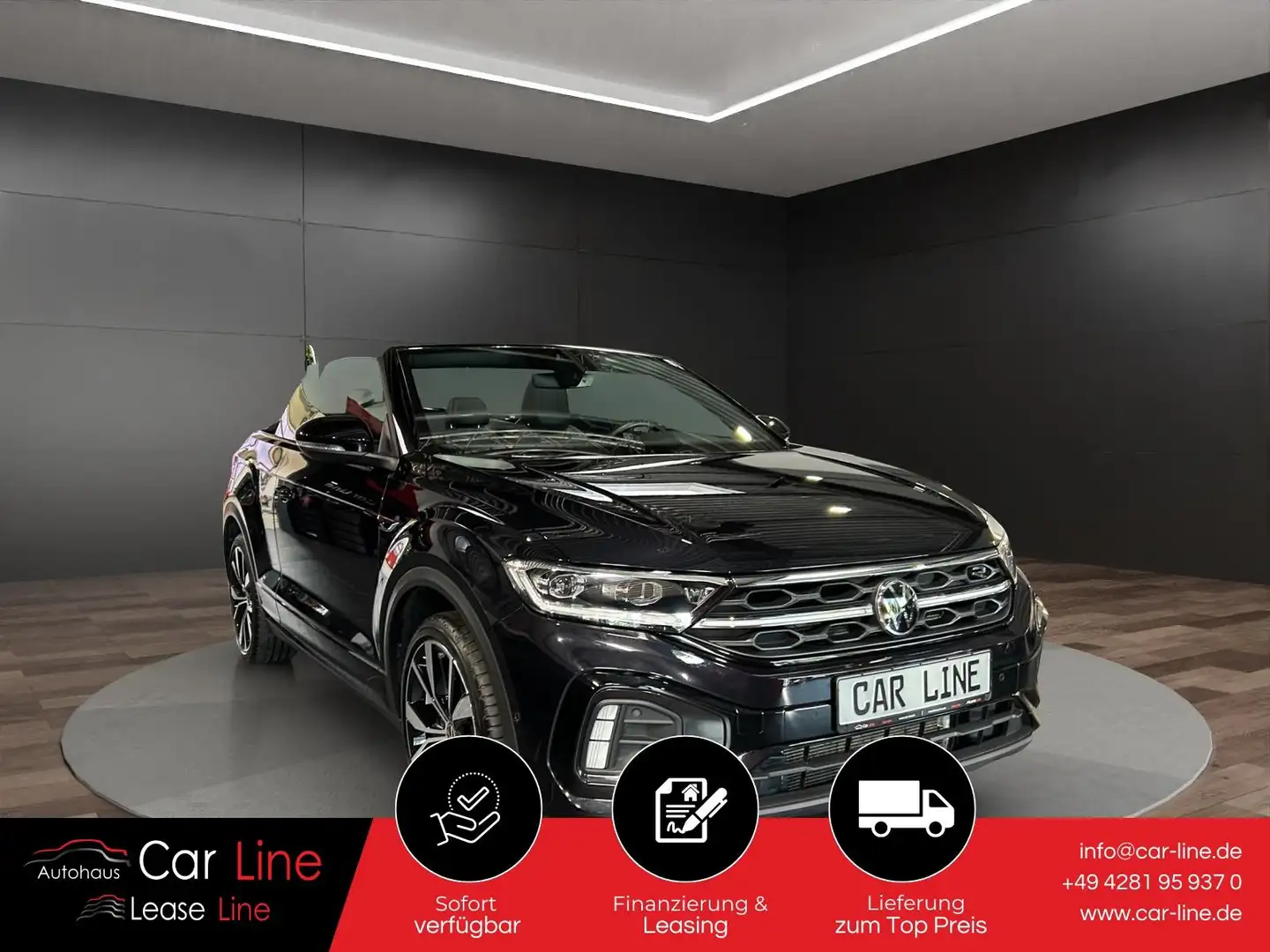 Volkswagen T-Roc T-Roc Cabrio R-Line 1.5TSI*DSG*LEDER*AHK*MATRIX* Schwarz - 1