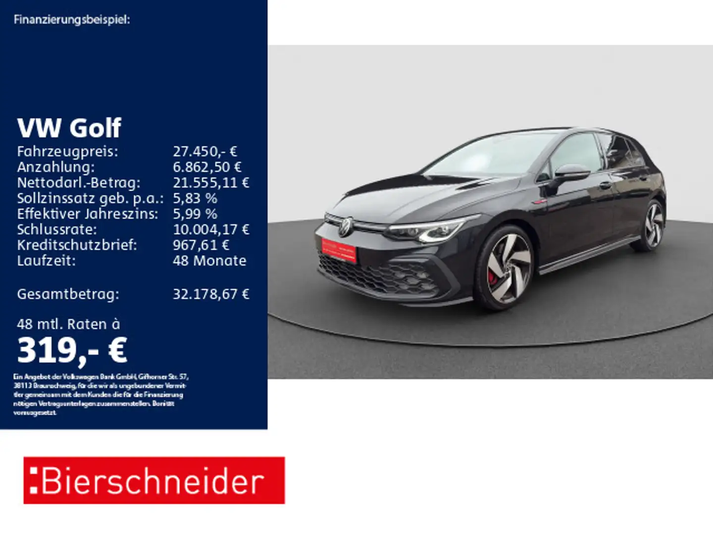 Volkswagen Golf GTI Golf 8 GTI 2.0 TSI DSG Black 18 ACC NAVI CAM SHZ Schwarz - 1