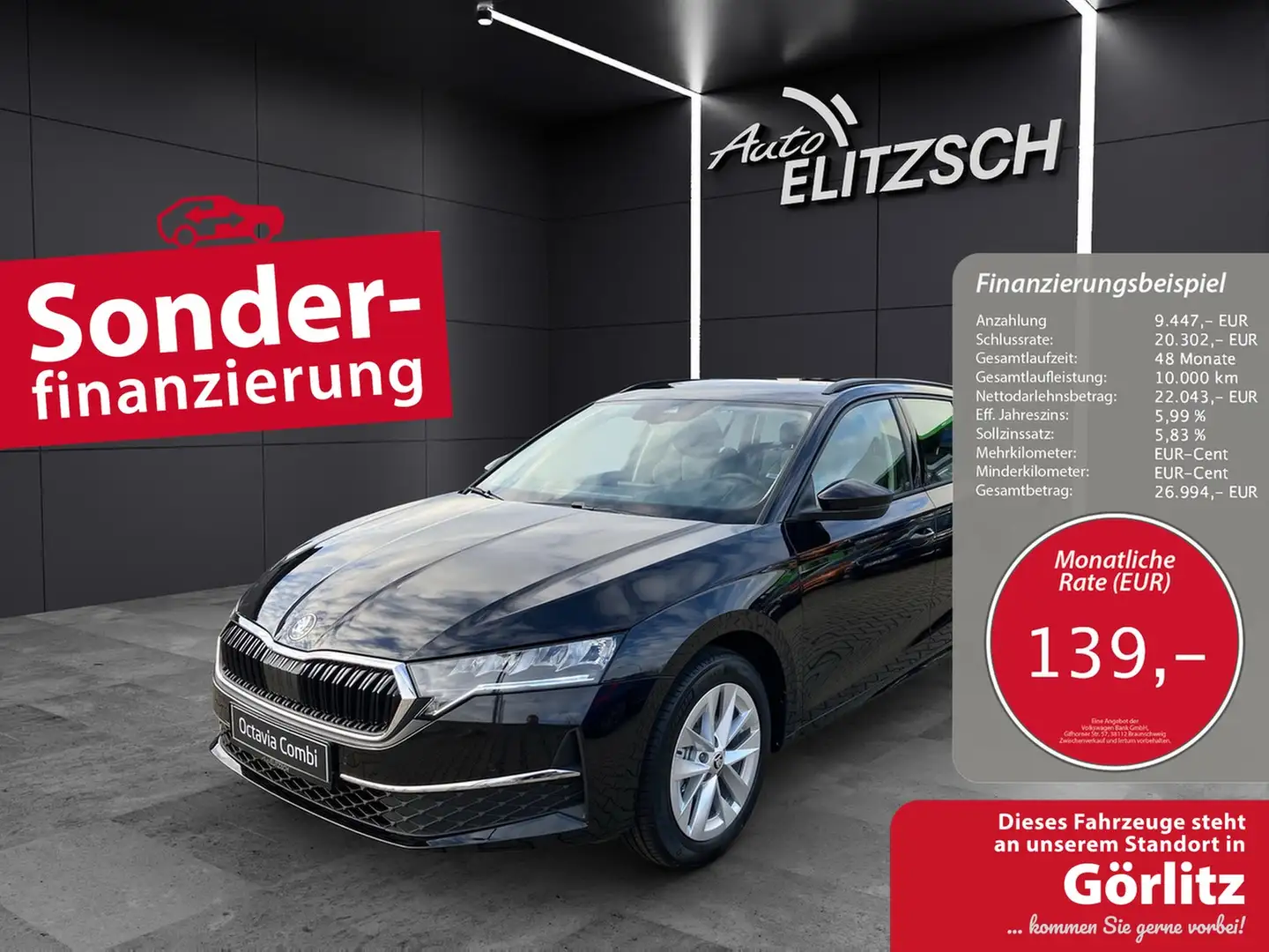 Skoda Octavia Combi 2.0 TDI Selection LED-Scheinwerfer, Audi ... Schwarz - 1