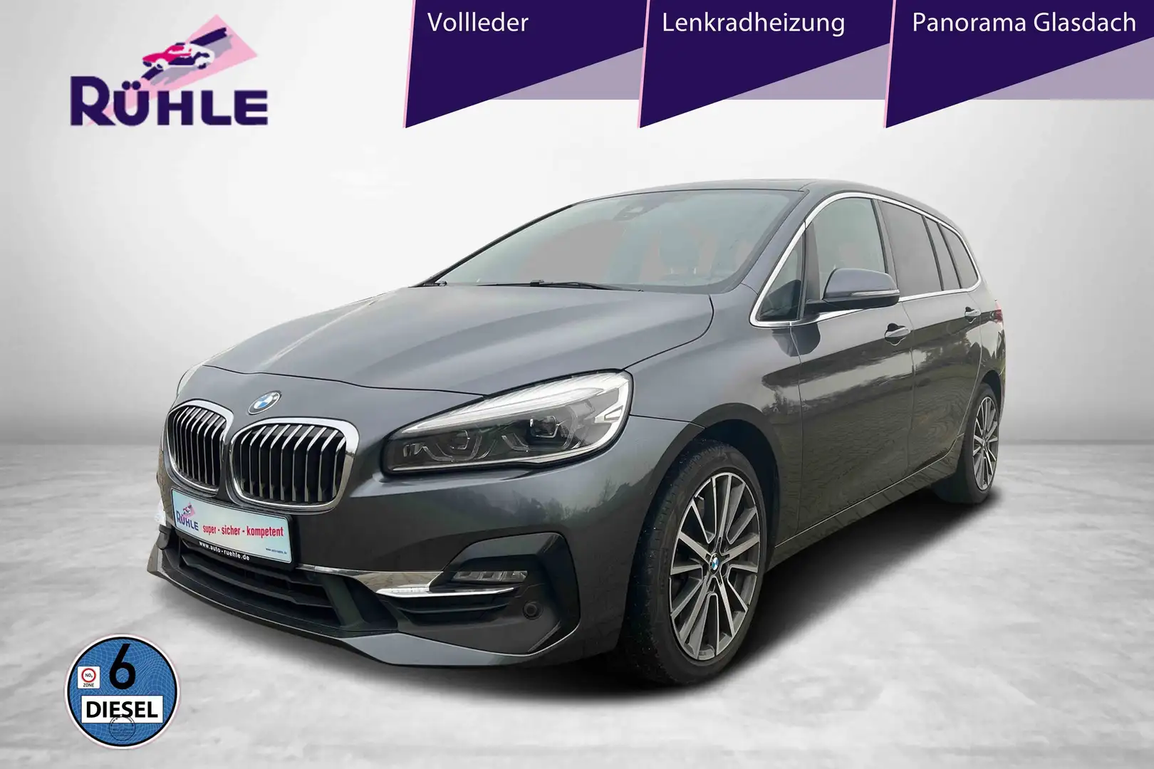 BMW 220 220d Gran Tourer Aut. Luxury Line Grau - 1