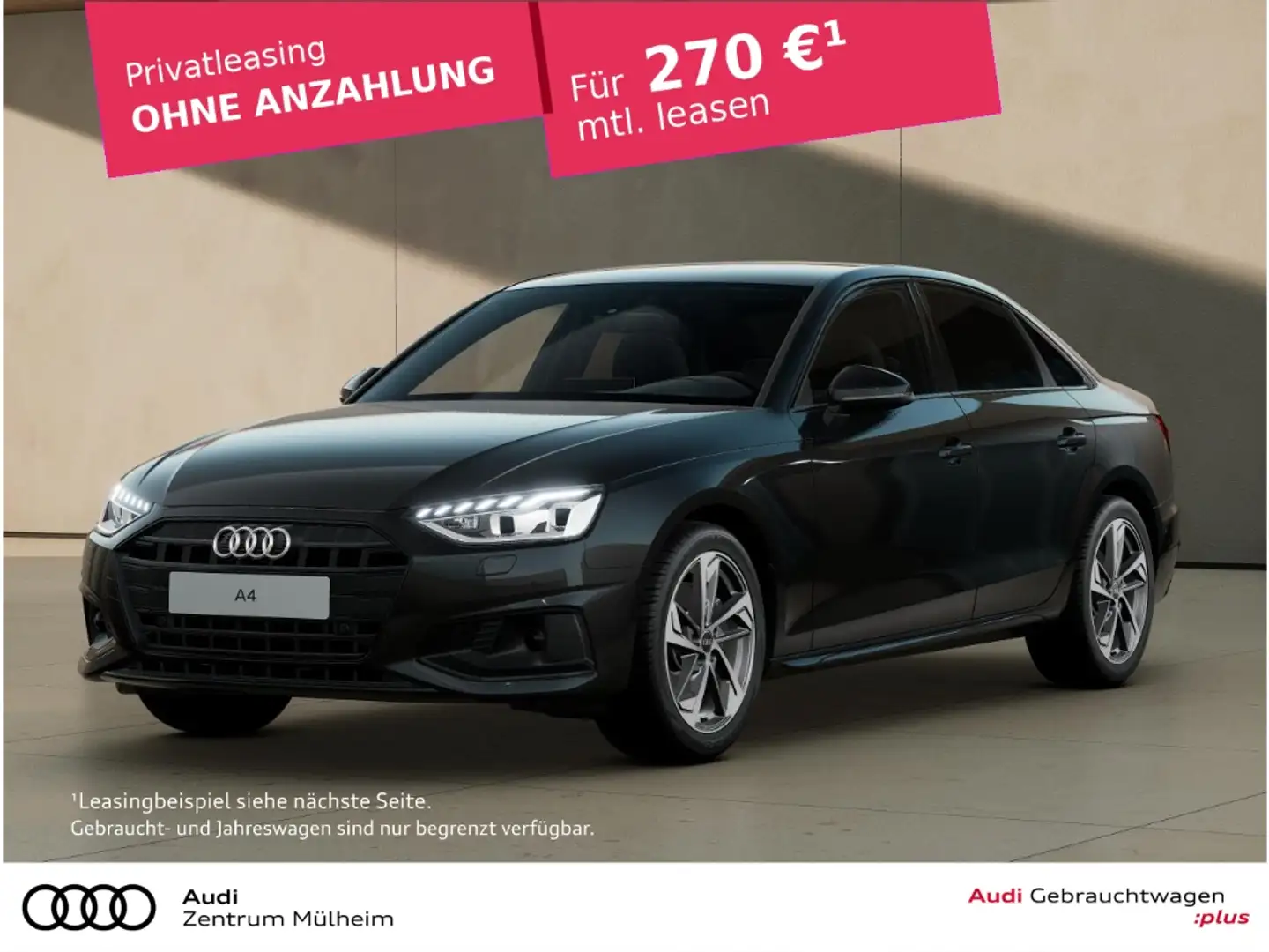Audi A4 Lim. 40 TFSI Navi Matrix LED Rückfahrkamera APS Pl Zwart - 1