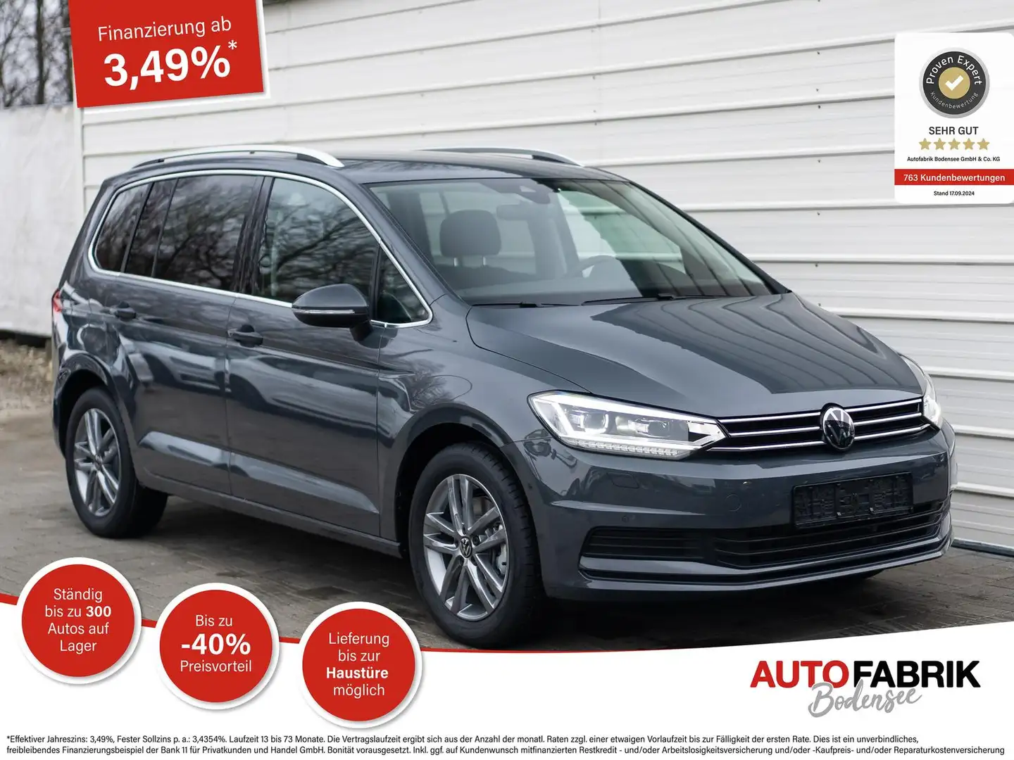 Volkswagen Touran 1.5 TSI 7DSG *7-Sitzer*AHK*Navi*Kamera*LED Grau - 1