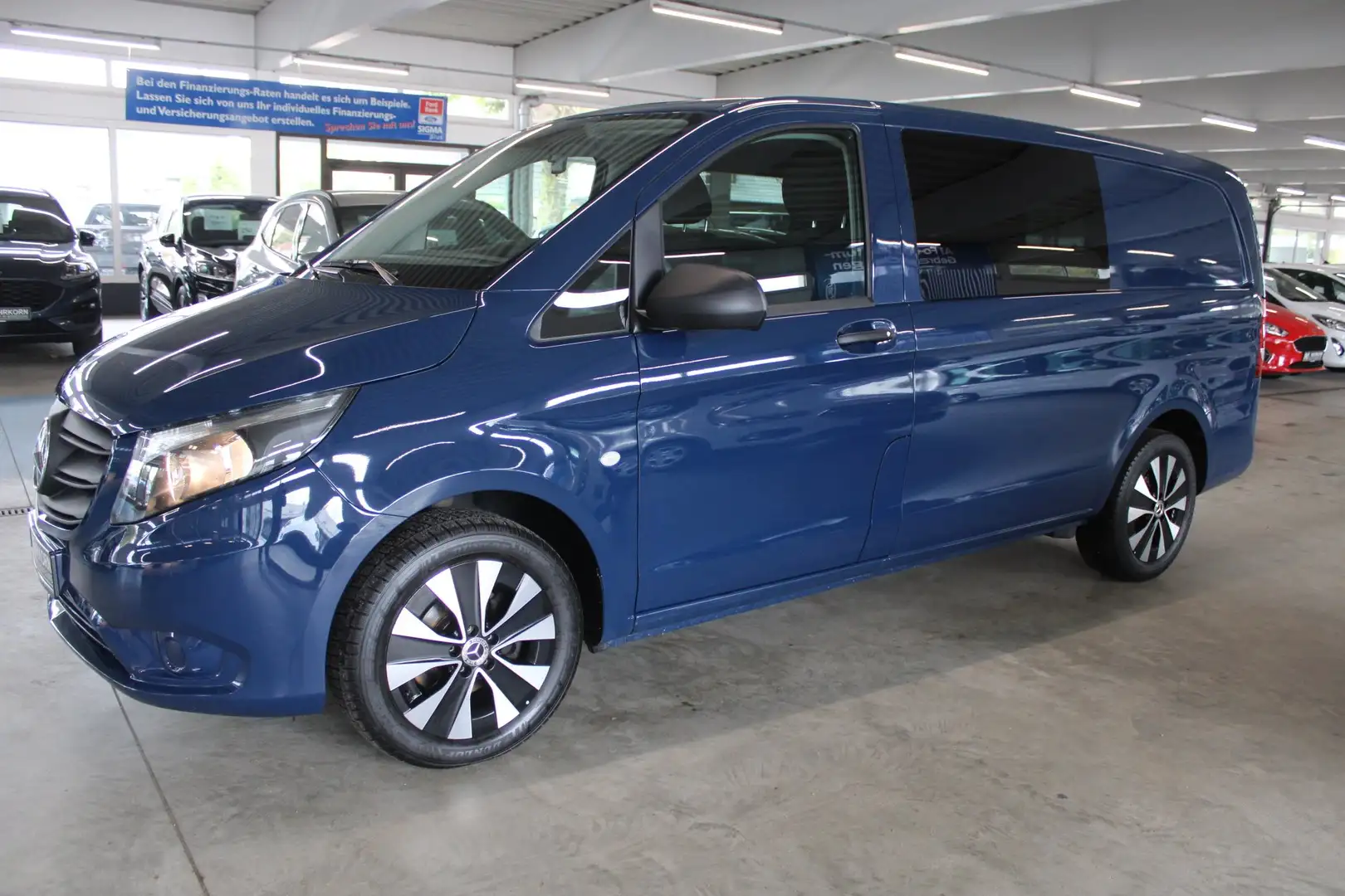 Mercedes-Benz Vito Vito 116  CDI Mixto Lang AHK STDHZ Klima NAVI CAM Bleu - 2