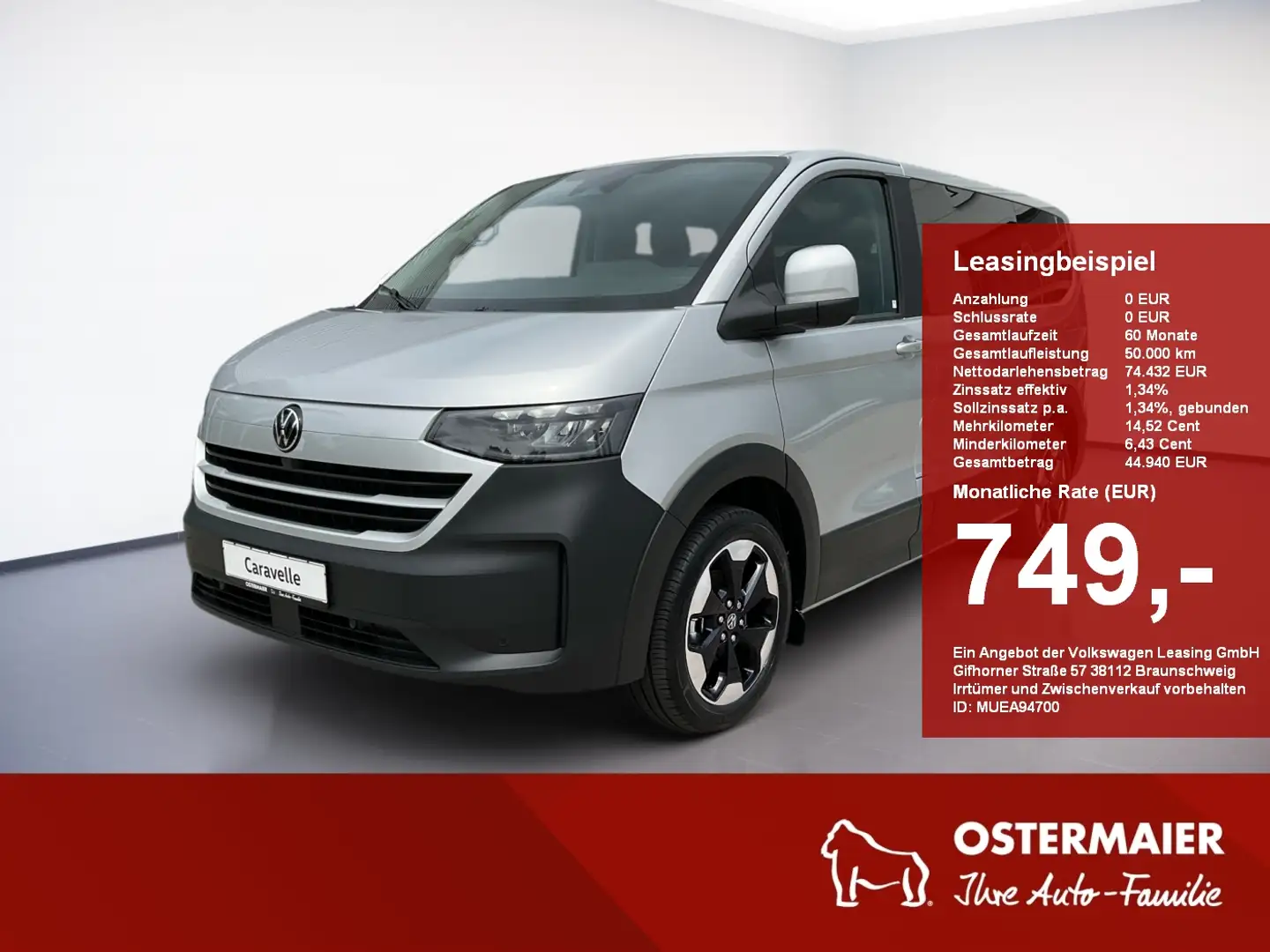 Volkswagen T7 Caravelle PanAmericana BEV 160kW KR LED,NAVI,AHK,SHZG,KEYLES Gri - 1