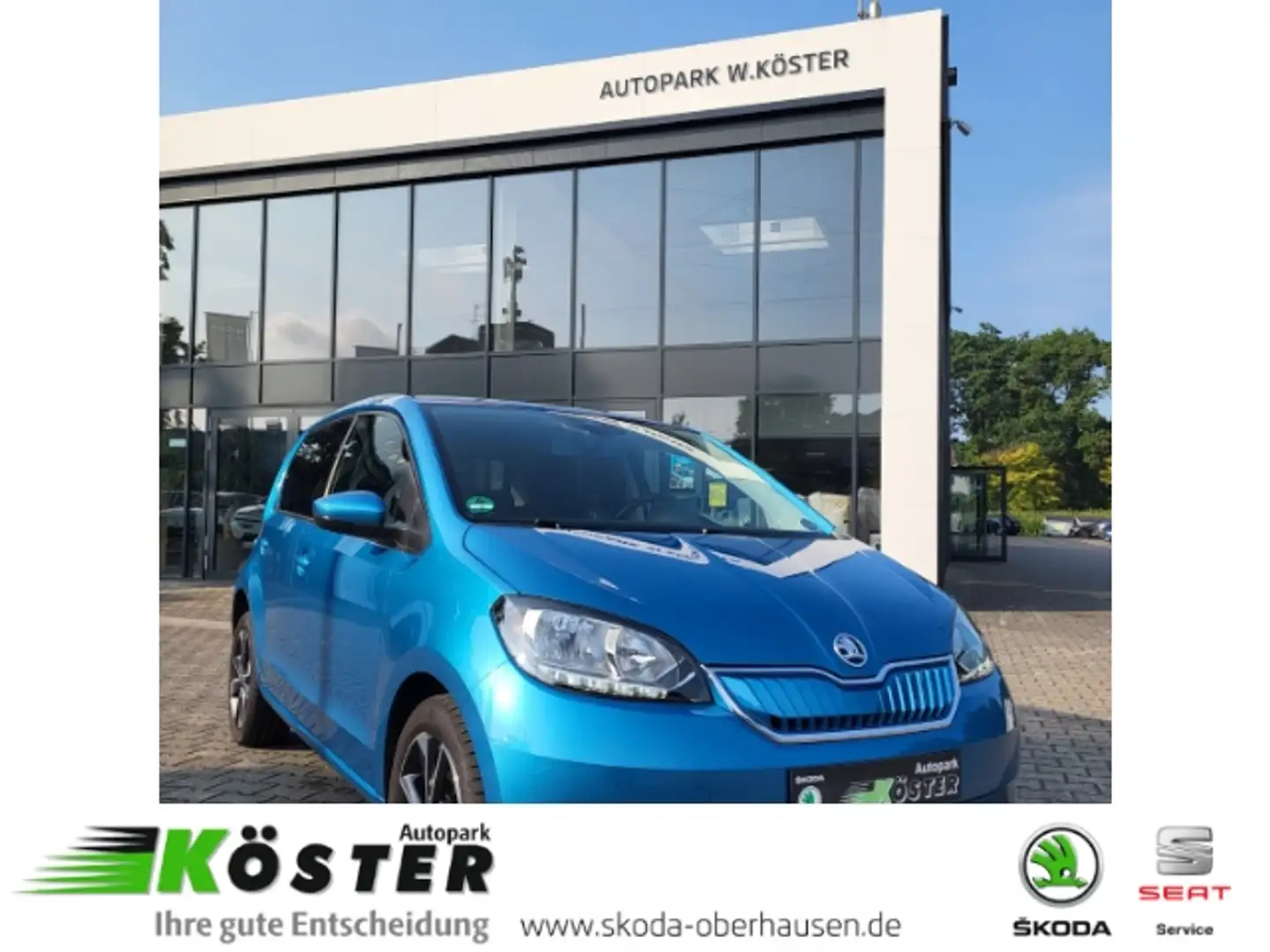 Skoda Citigo e iV Style SHZ*PTS*CLIMATR*LMR Blau - 1