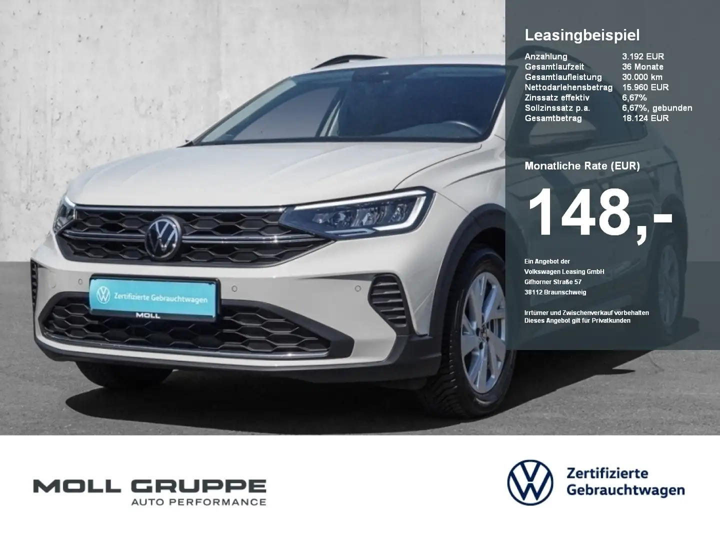 Volkswagen Taigo 1.0 TSI Life LM LED PDC SPURH KLIMAA VICO Gris - 1