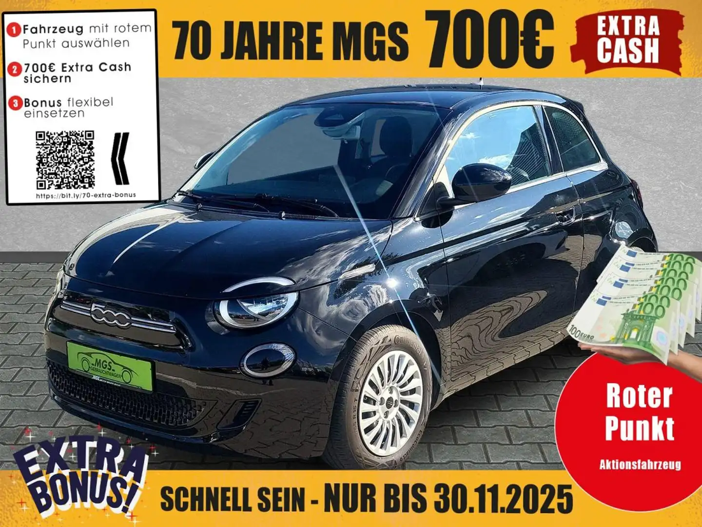 Fiat 500e Action BT #PDC #KLIMA Schwarz - 1
