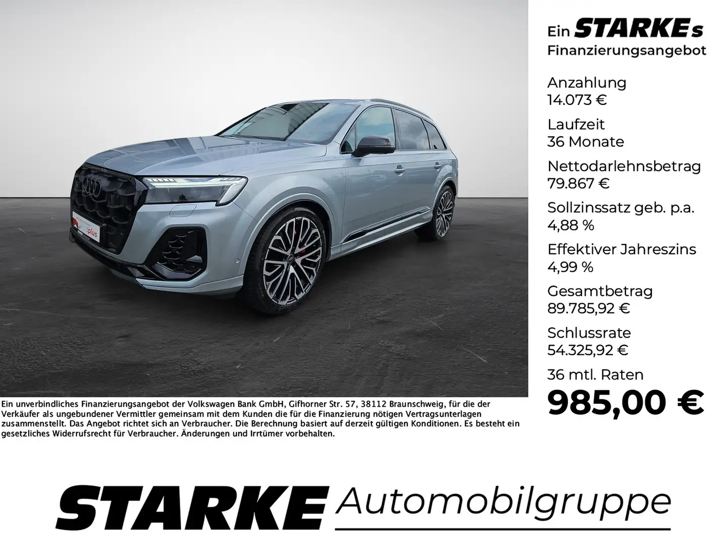 Audi Q7 60 TFSI e tiptronic quattro S line AHK B&O Matr... Plateado - 1