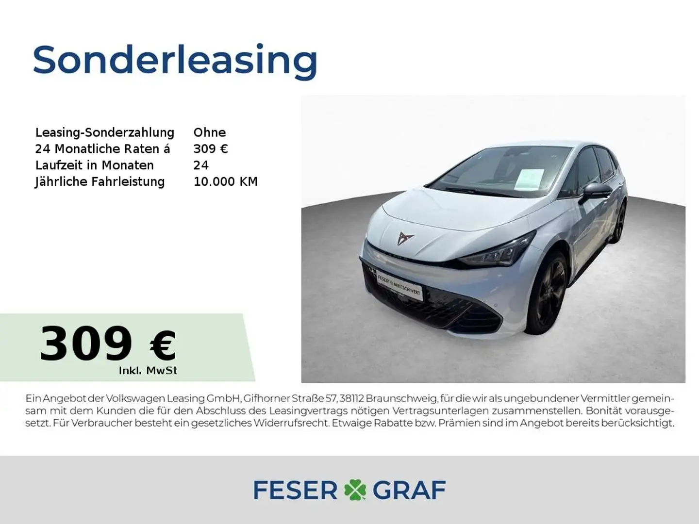 CUPRA Born 60 kWh Edition Dynamic GJR|Pilot L Blanc - 1