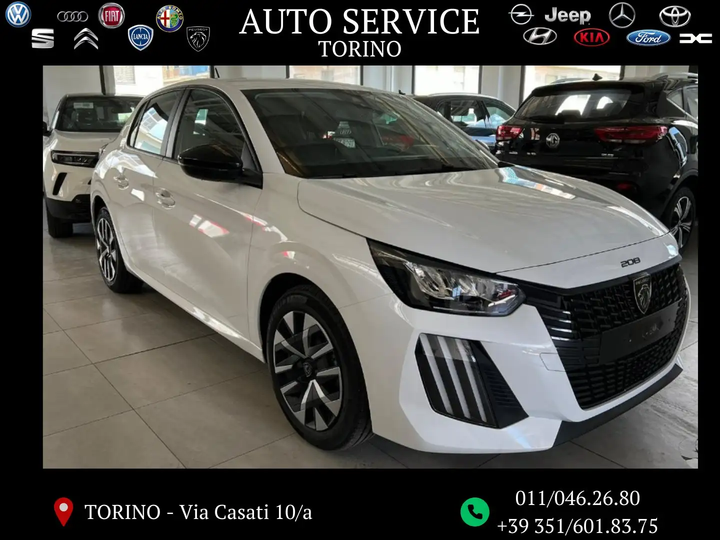 Peugeot 208 1.2 Puretech STYLE 75cv km0 11/2024 UFFICIALE Bianco - 1