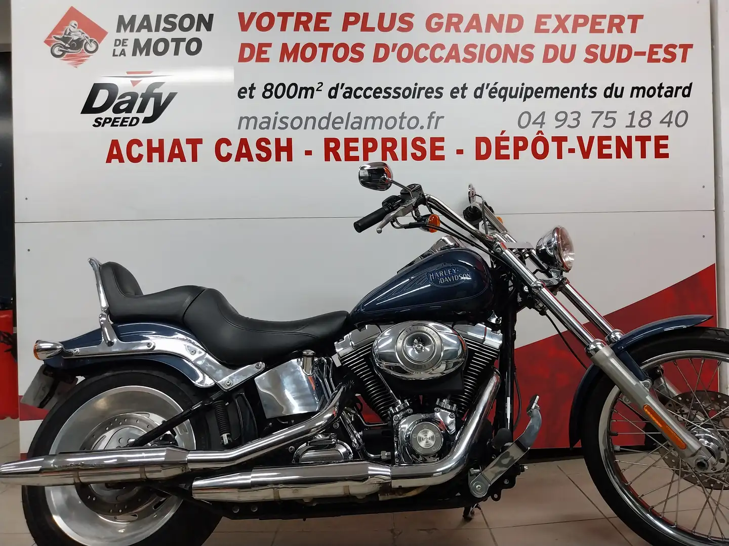 Harley-Davidson Softail Bleu - 1