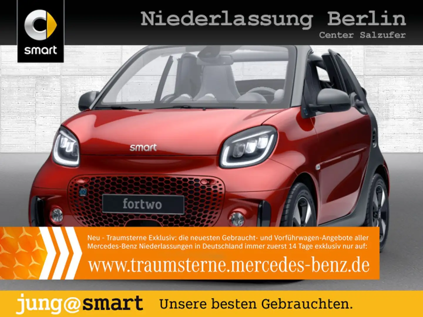 smart forTwo EQ 60kWed passion SHZ PDC+Kamera Ambiente Rot - 1