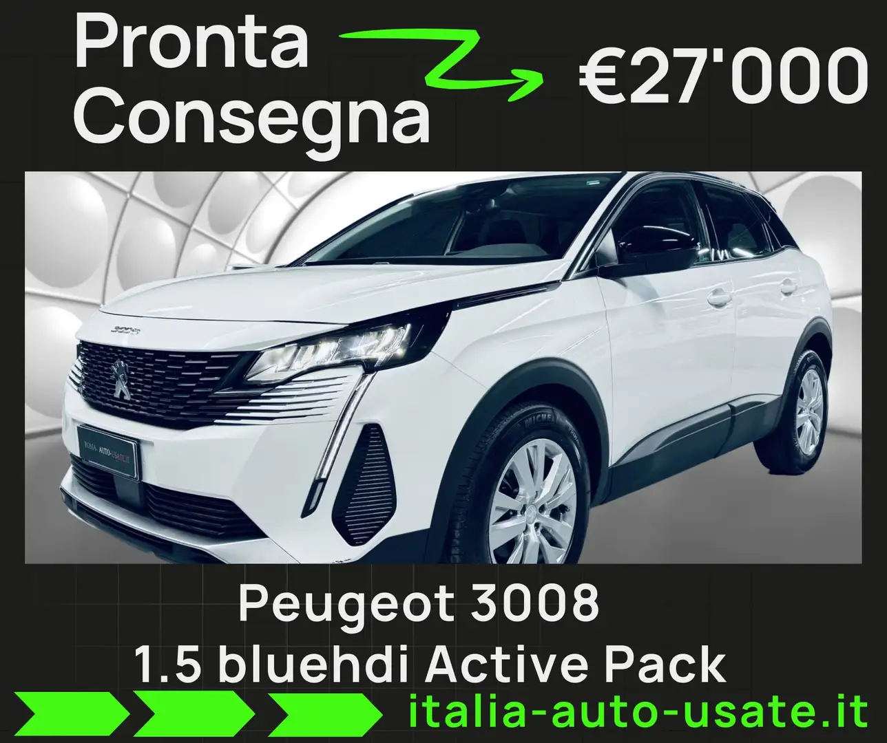 Peugeot 3008 3008 1.5 bluehdi Active Pack s&s Automatica Bianco - 1