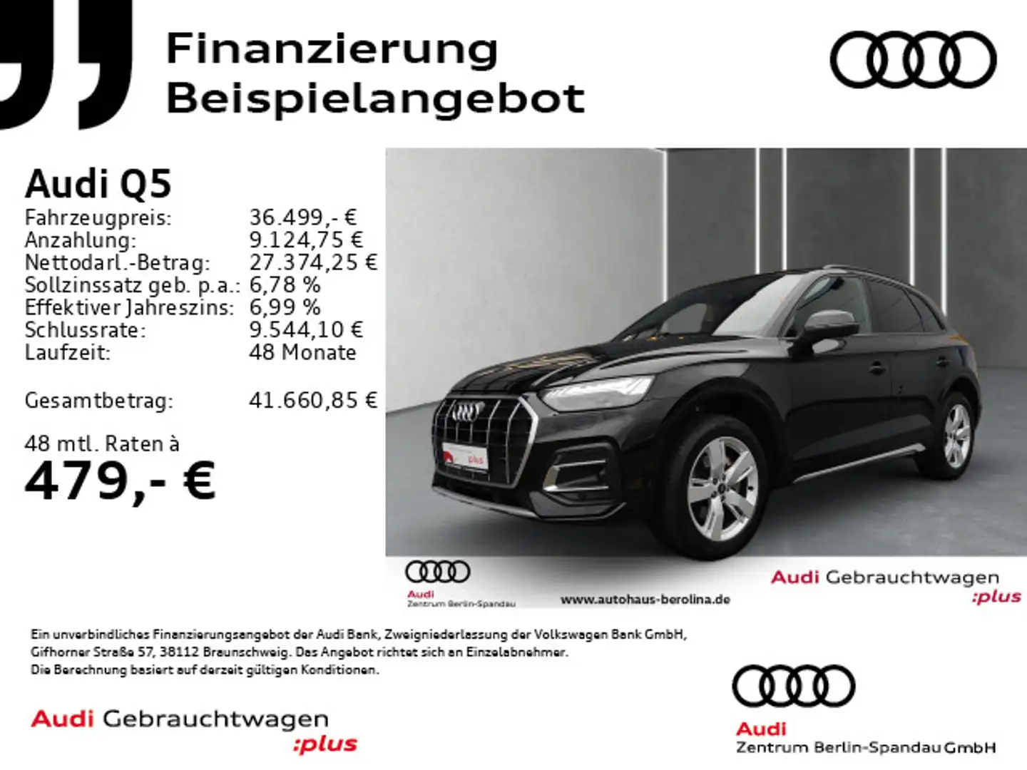 Audi Q5 40 TDI qu. S line int. S tronic *MATRIX*NAV+* Schwarz - 1