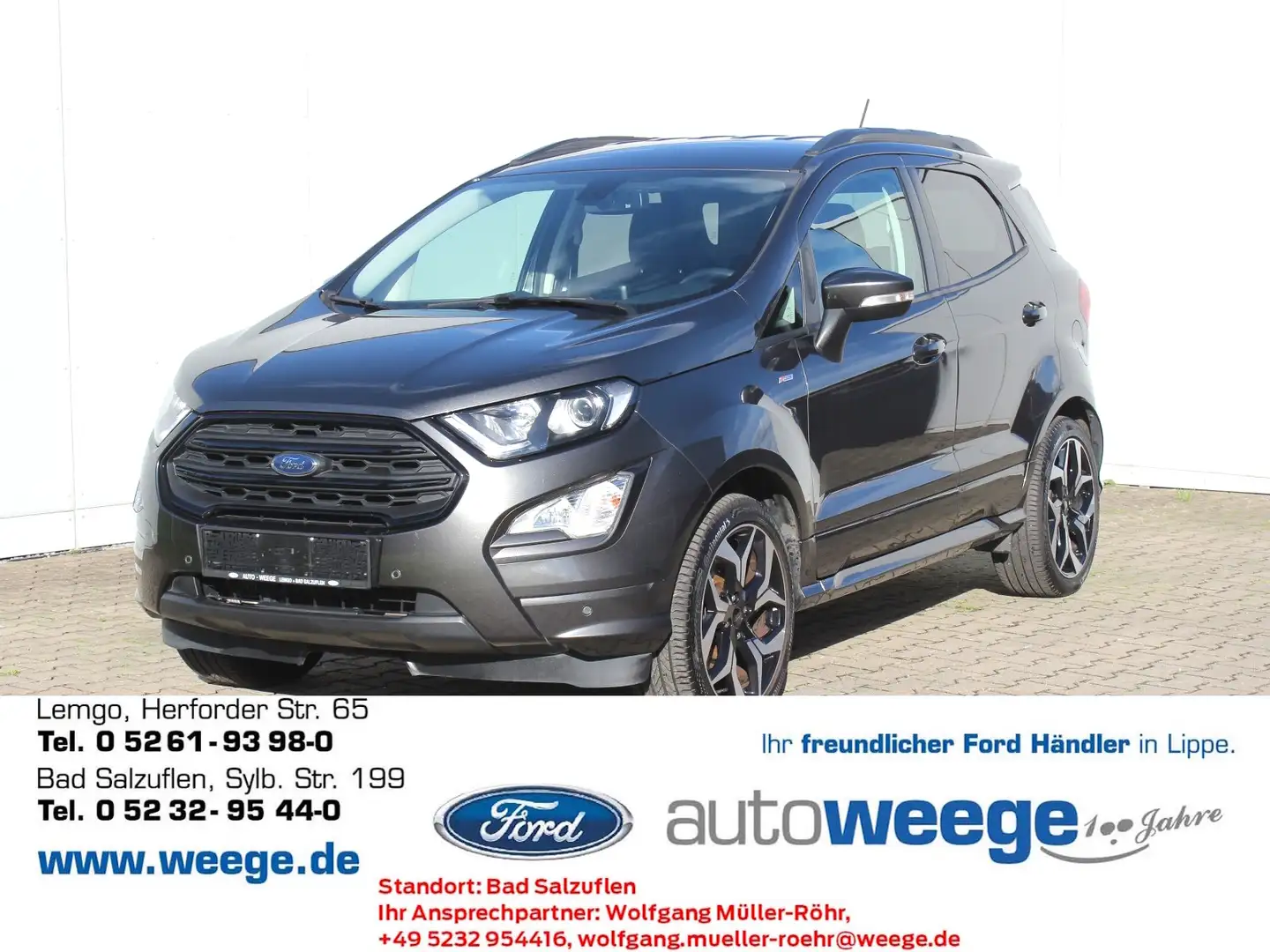 Ford EcoSport ST-Line 1,0 EcoBoost Start/Stopp Gris - 1