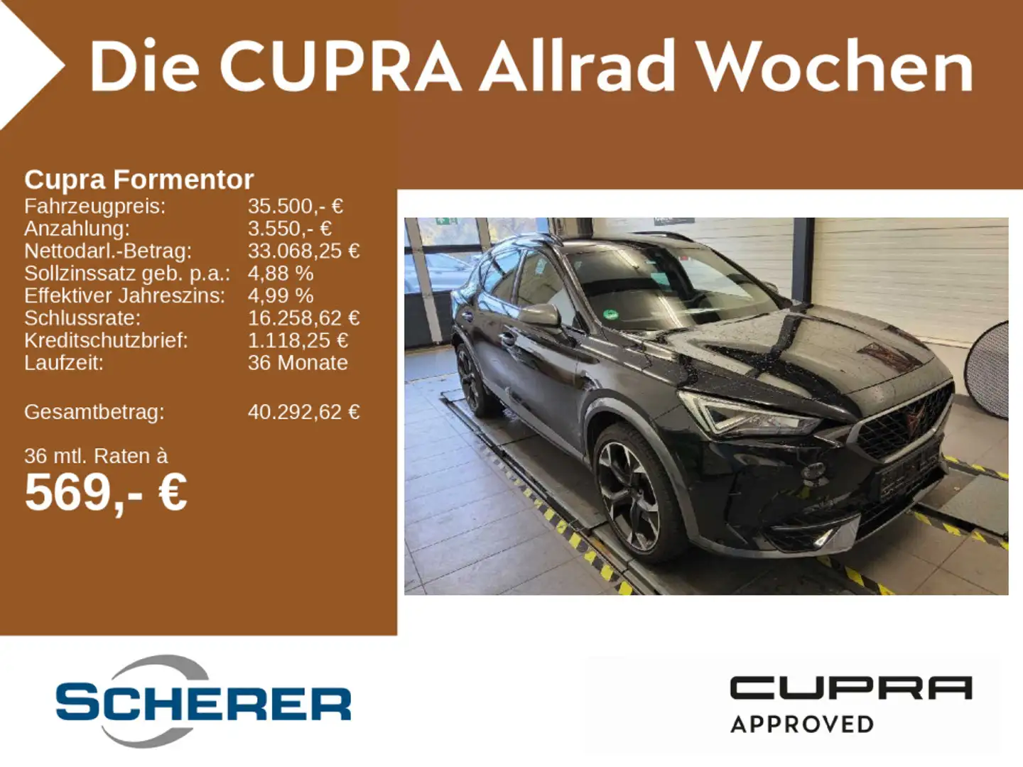 CUPRA Formentor VZ 2.0 TSI 4Drive Navi, ACC, RFK, Trav Schwarz - 1