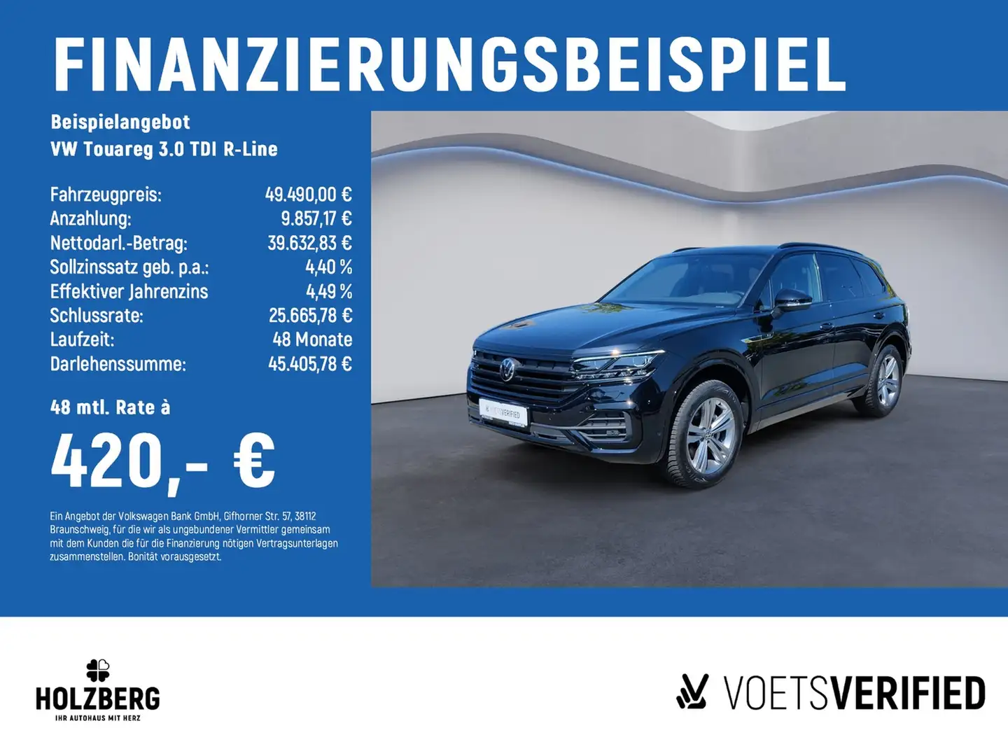 Volkswagen Touareg 3.0 TDI R-Line IQLight+PANO+ACC Zwart - 2