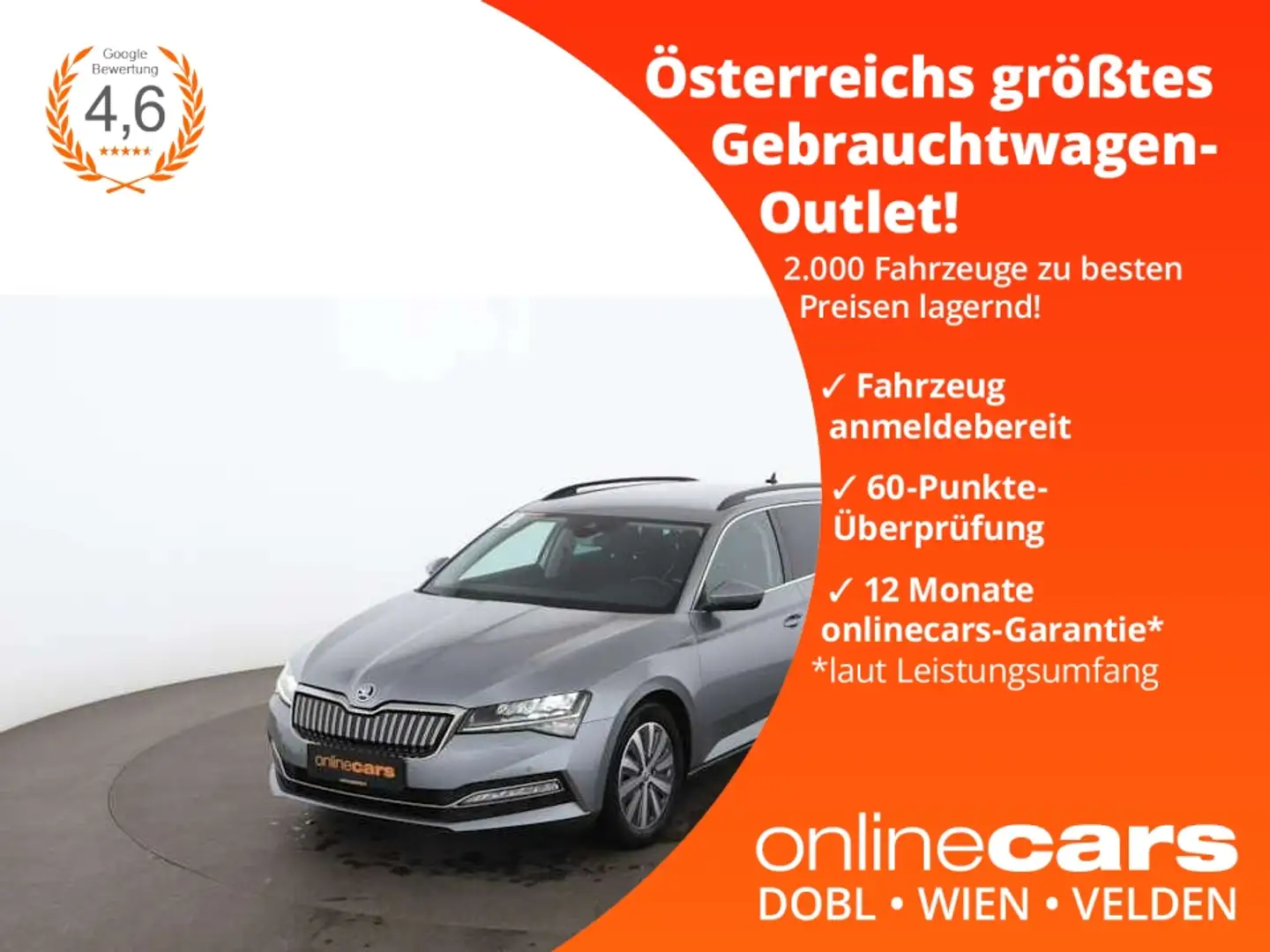 Skoda Superb Combi 1.4 TSI Ambition iV Aut LED AHK NAVI Szary - 1