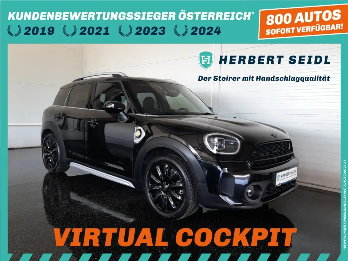 MINI Countryman SE All4 Countryman YOURS 4x4 PHEV Aut. *18 ZOLL / NAVI / ACC / KAMERA / VOLLEDER & MEMORY / E-KLAPPE / 2-ZONEN-KLIMA* Schwarz - 1