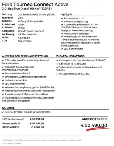 Ford Grand Tourneo Connect 2,0 EcoBlue L2 AWD Active Ansicht 17