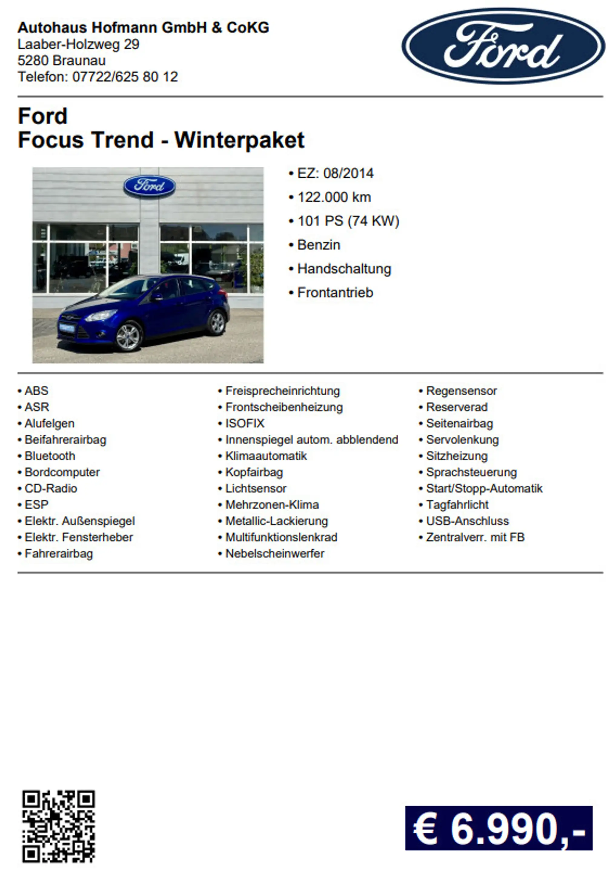 Ford Focus Easy 1,0 EcoBoost — photo 15