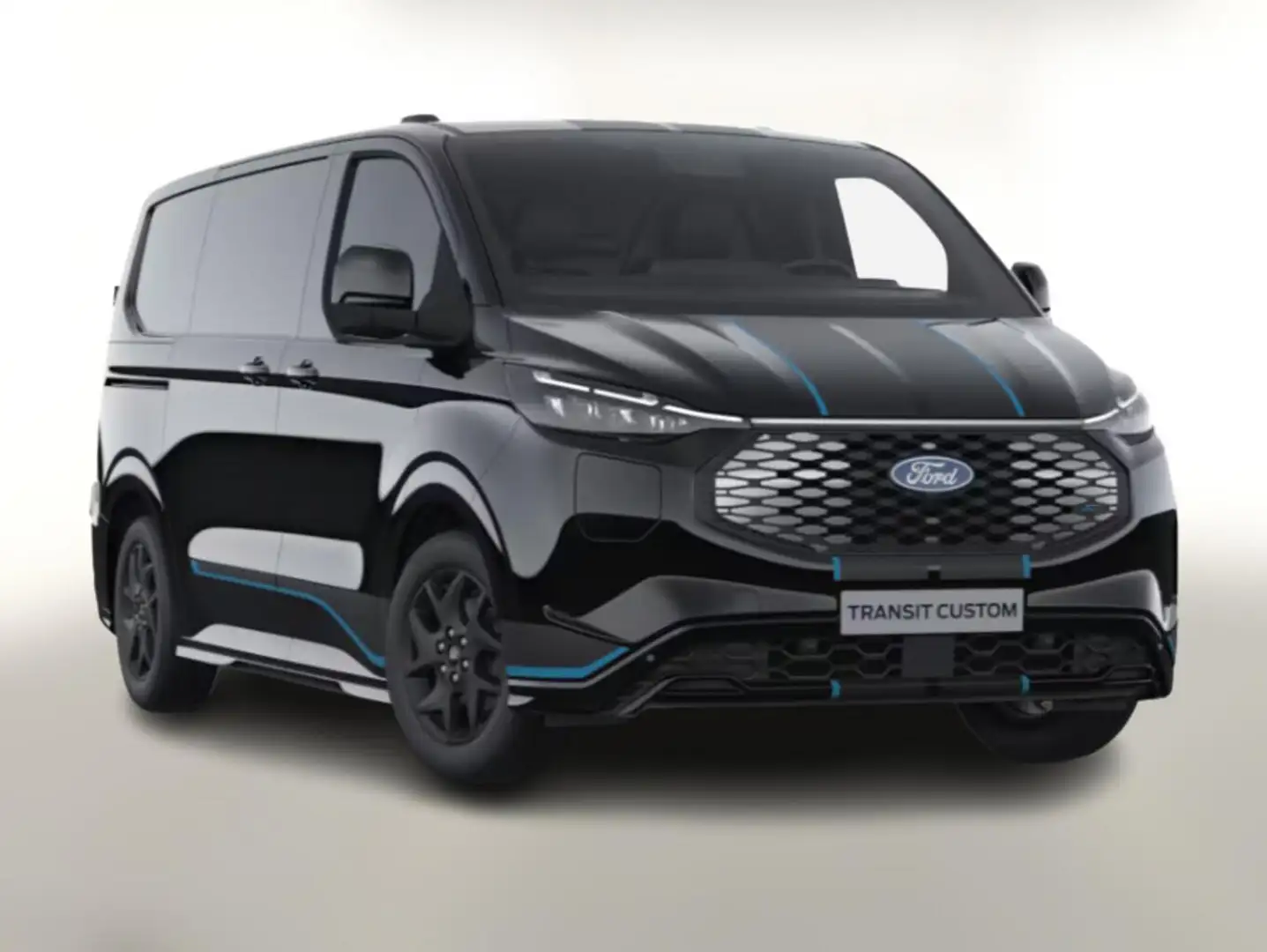 Ford E-Transit Custom Sport 71kWh L2 AHK ProPower ACC 160 kW (... Schwarz - 1