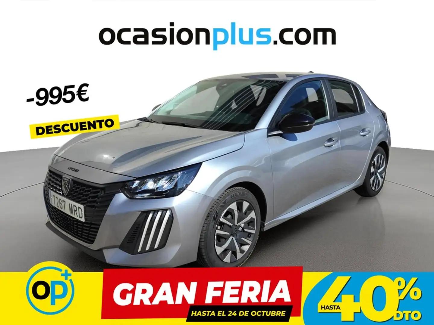 Peugeot 208 1.2 Puretech S&S Active 100 Gris - 1