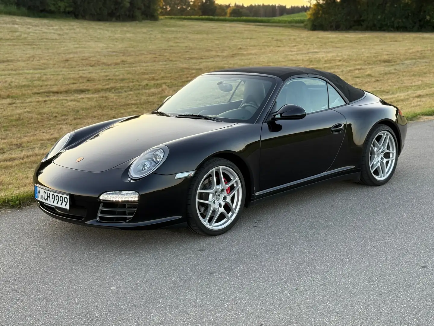 Porsche 997 911 Carrera 4S Cabriolet * Schalter * Erstlack Negru - 1