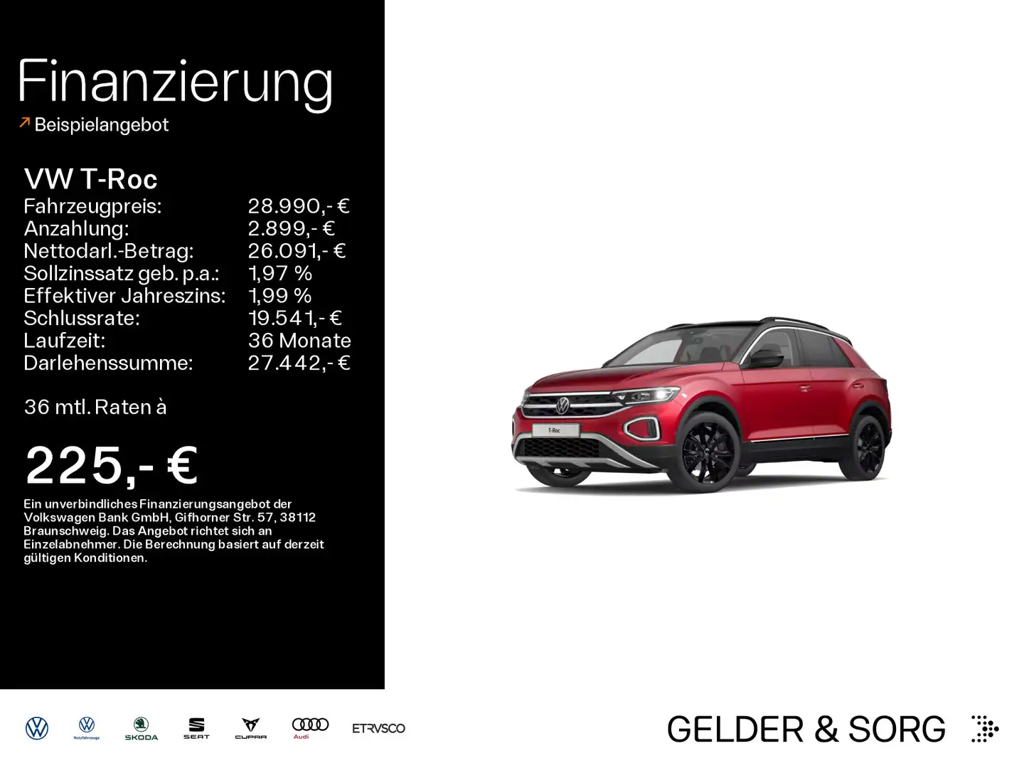 Volkswagen T-Roc Style 1.5 TSI Pano*AHK*RFK*Virtual*ACC*LED Rot - 1