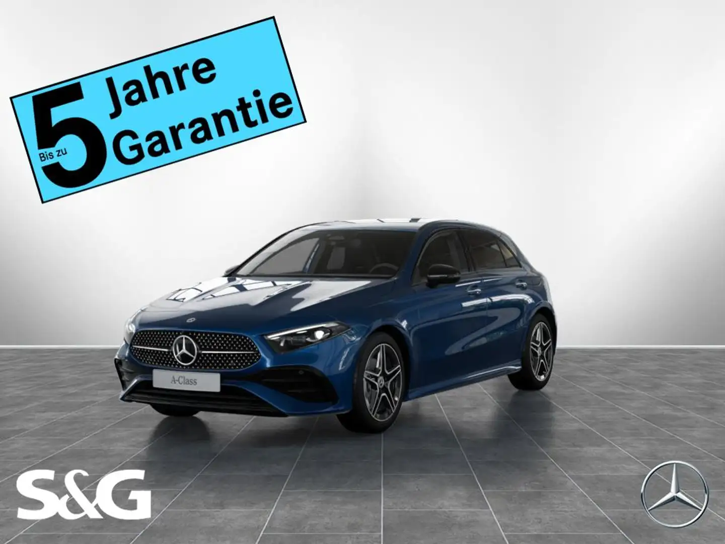 Mercedes-Benz A 200 AMG MBUX+RüKam+M-LED+AHK+Night+Totwink+DAB Blau - 1